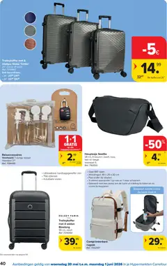 Carrefour folder week 21 - Voorbeeld van een folder van Carrefour, geldig van 20.05.2026 | Pagina: 40 | Producten: Schoenen, Rugzak, Koffer