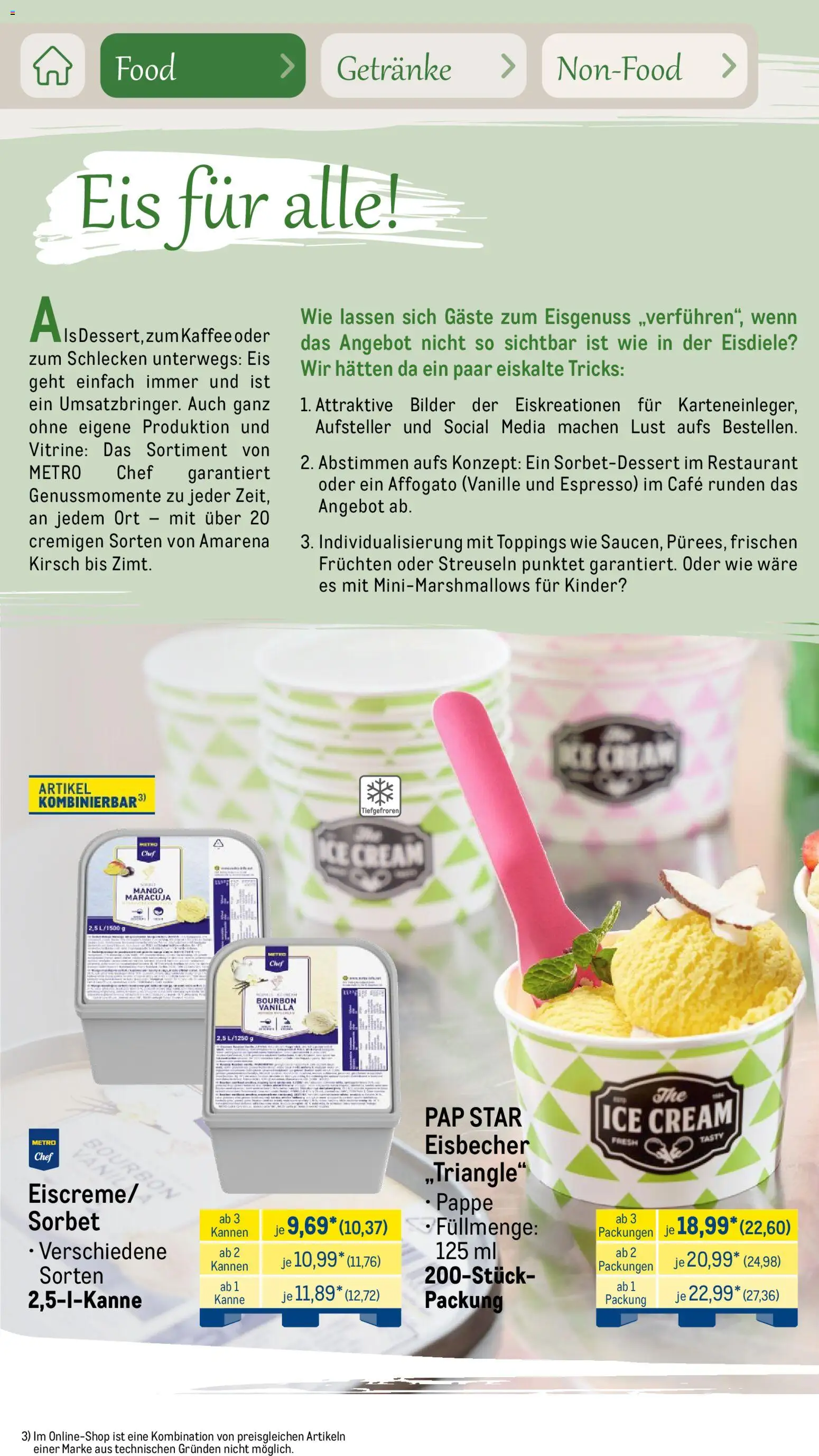 Metro Saisonkatalog Outdoor Dining – gültig ab 01.06.2026 | Seite: 30 | Produkte: Vitrine, Kaffee, Bourbon, Eis
