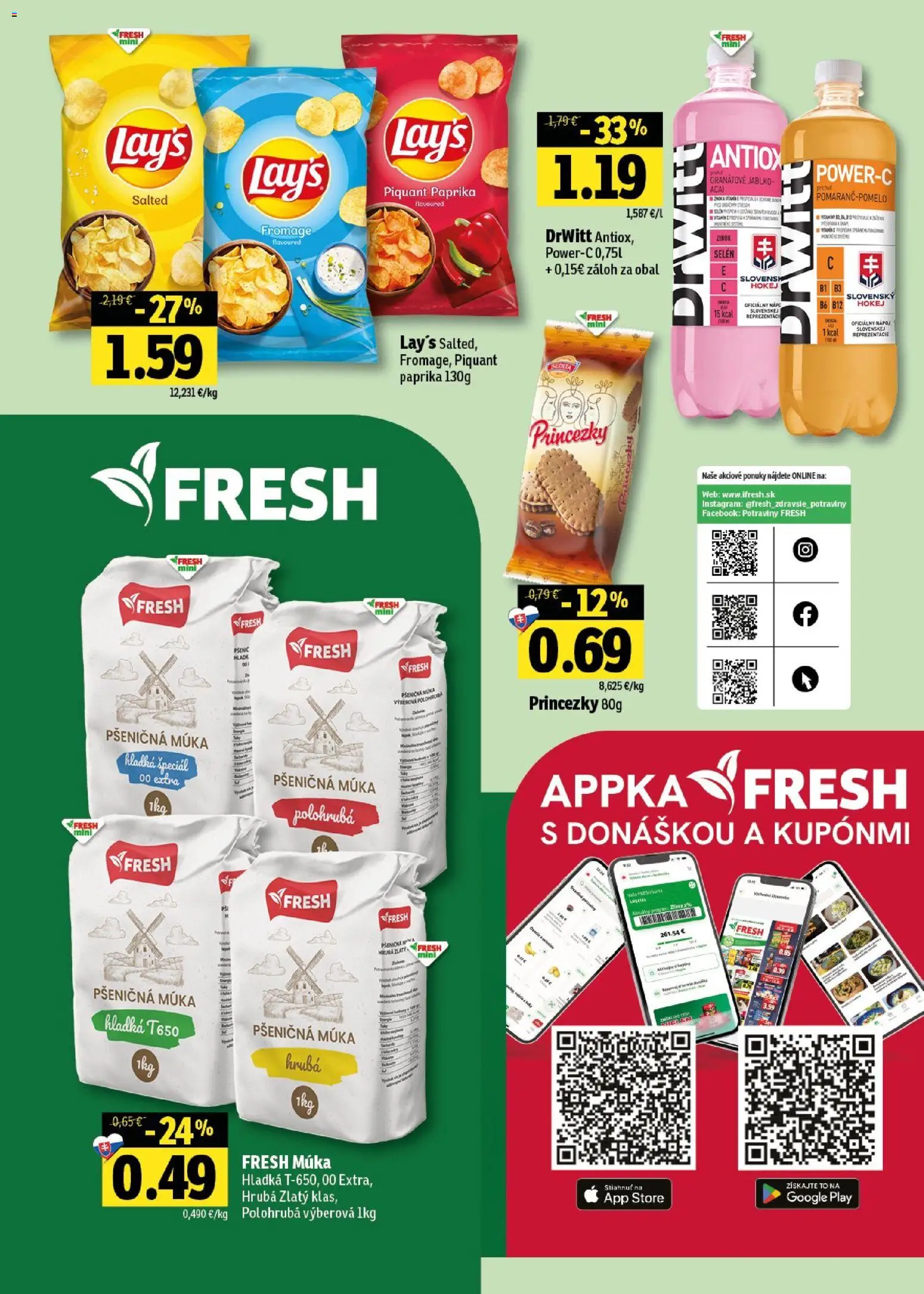 Nové Fresh akcie – leták je platný od 30.07.2026 | Strana: 52 | Produkty: Paprika, Zlatý klas, Pšeničná múka, Múka