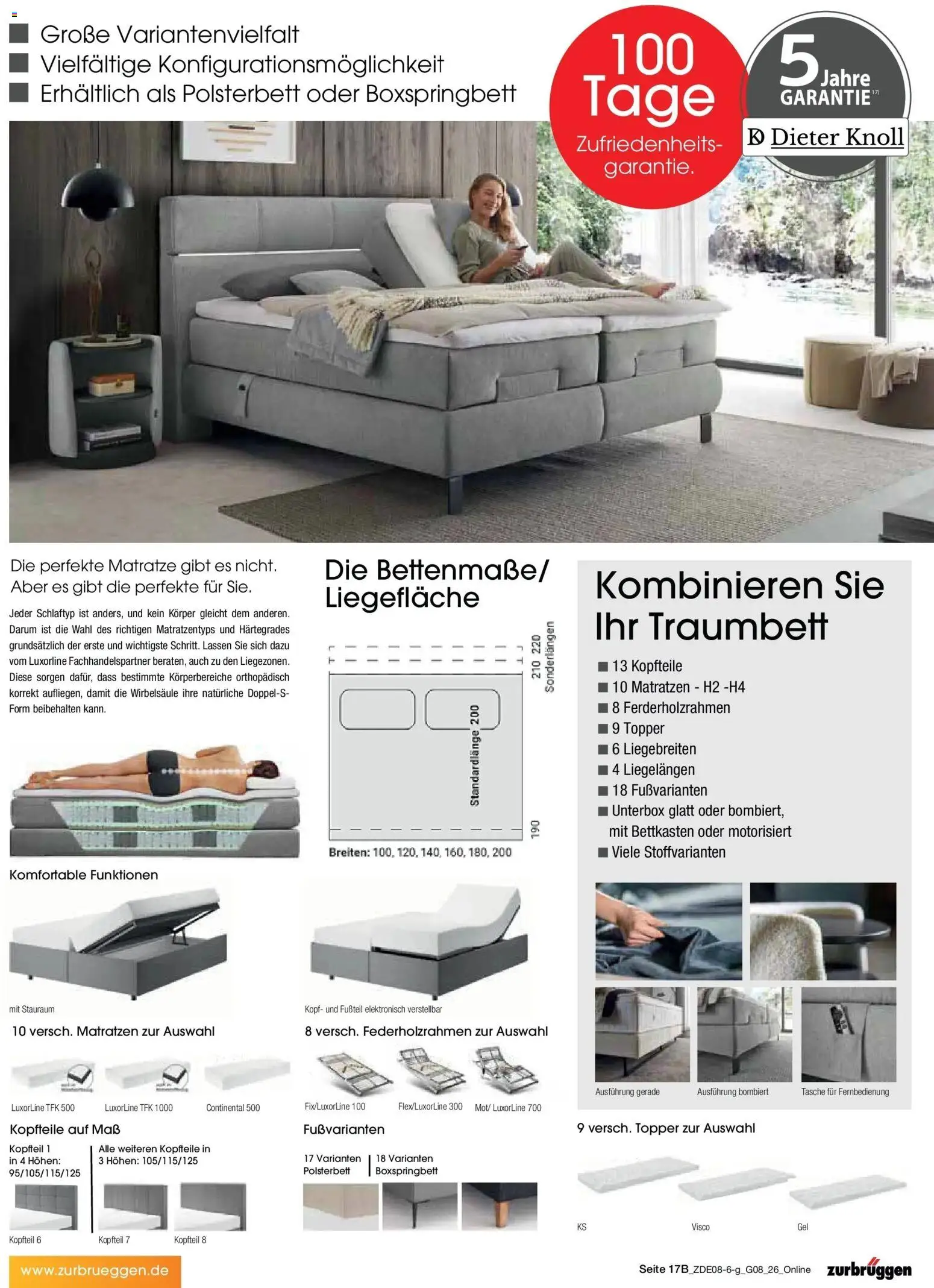 Zurbrüggen - Zurbrüggen: Bonus Sonder-Tage – gültig ab 31.07.2026 | Seite: 21 | Produkte: Matratze, Boxspringbett, Polsterbett, Topper