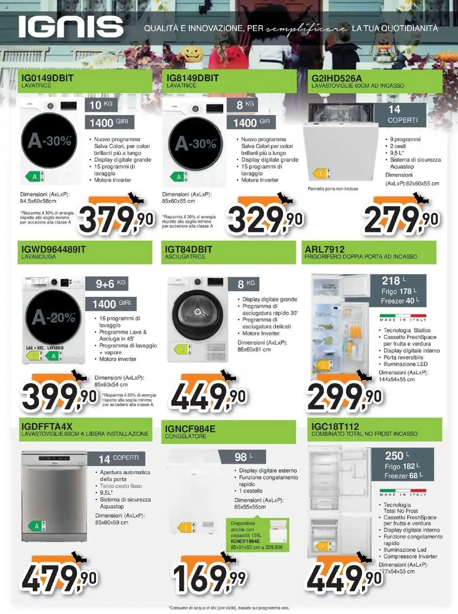 Nuovo Unieuro - Halloween da Unieuro! dal 30/10/2026 > offerte anteprima 🛍️ | Pagina: 32 | Prodotti: Freezer, Lavastoviglie, Frigorifero, Illuminazione