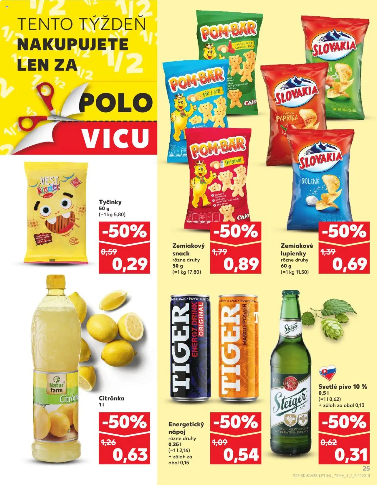 Nové Kaufland akcie – leták je platný od 28.08.2025 | Strana: 25 | Produkty: Paprika, Syr, Kinder, Steiger
