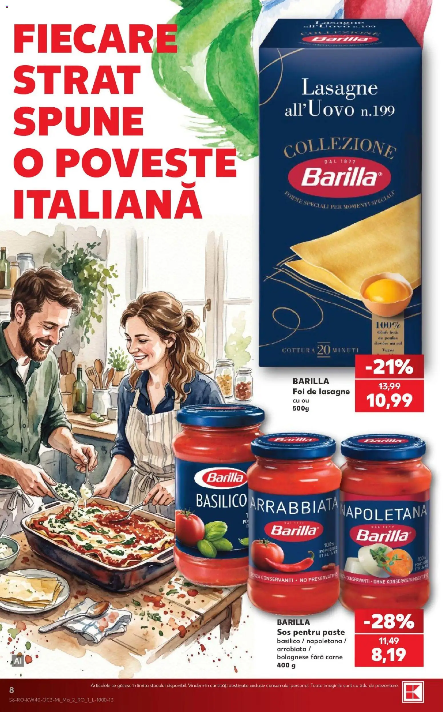 Noul catalog Kaufland – valabil de la 30.09.2026 | Pagină: 8 | Produse: Barilla, Paste, Sos
