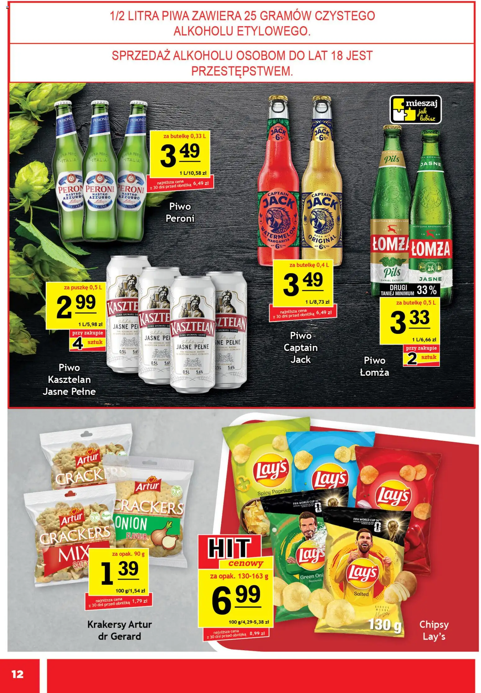 Gram Market gazetka od 20.05.2026 | Strona: 12 | Produkty: Melon, Chipsy, Krakersy, Piwo