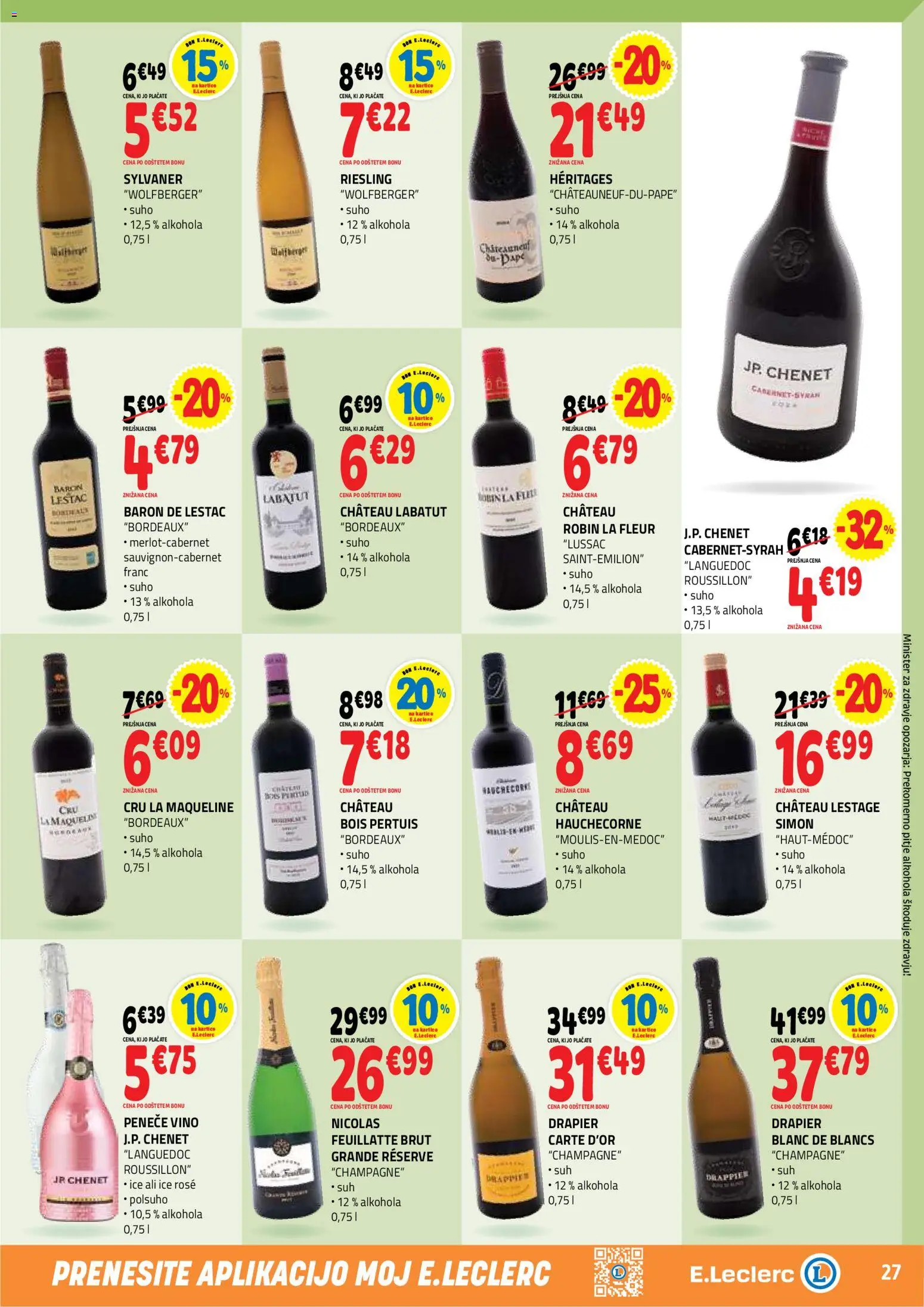 Novi E.leclerc katalog ponudbe – veljaven od 26.08.2026 | Stran: 27 | Izdelki: Vino