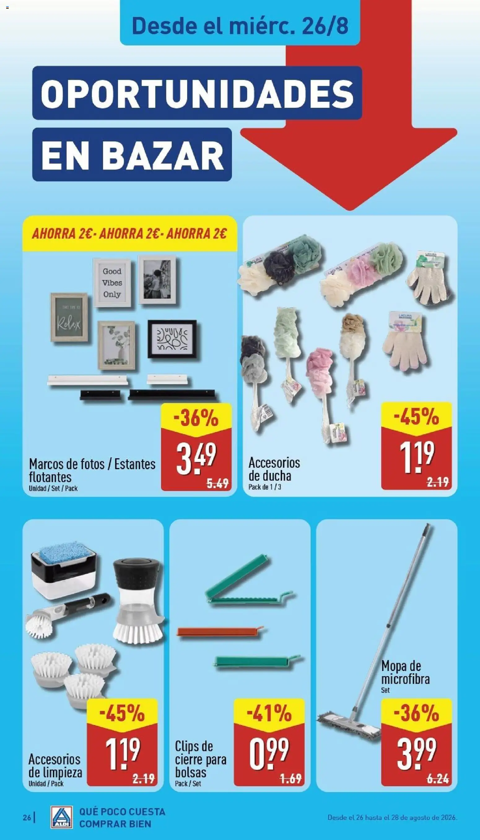 Aldi folleto Canarias │ válido desde el 24/08/2026 | Página: 26 | Productos: Mopa, Ducha