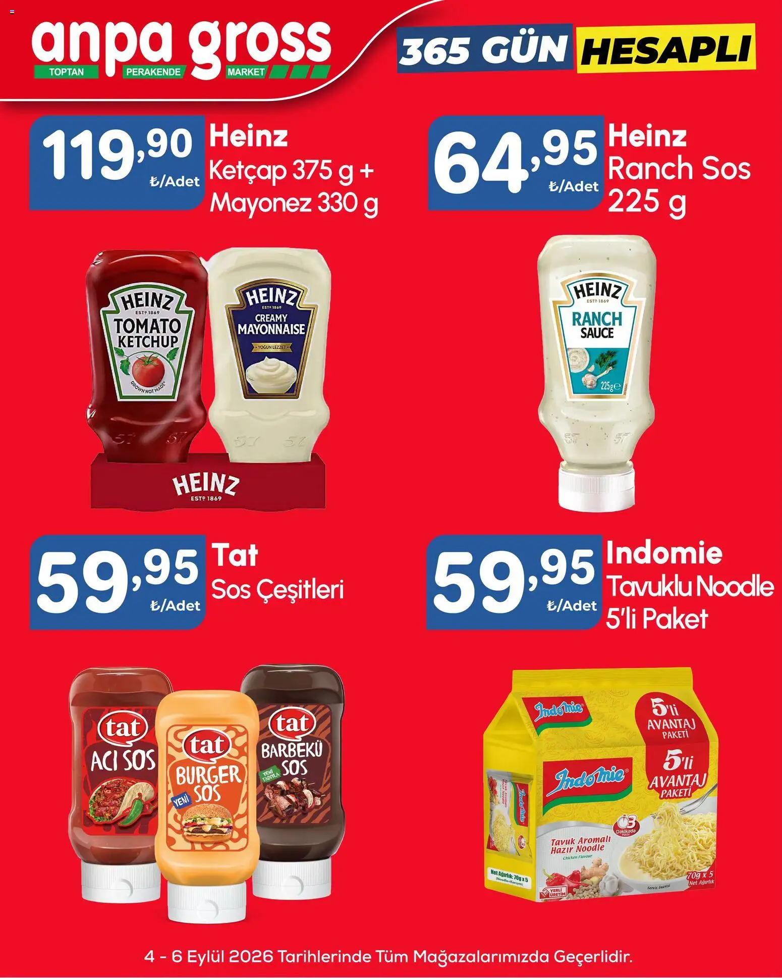 Anpa Gross - Hafta sonu fırsatları - 04 Eylül 2026 tarihinden itibaren geçerlidir | Sayfa: 15 | Ürünler: Ranch sos, Ketçap, Mayonez, Ağırlık