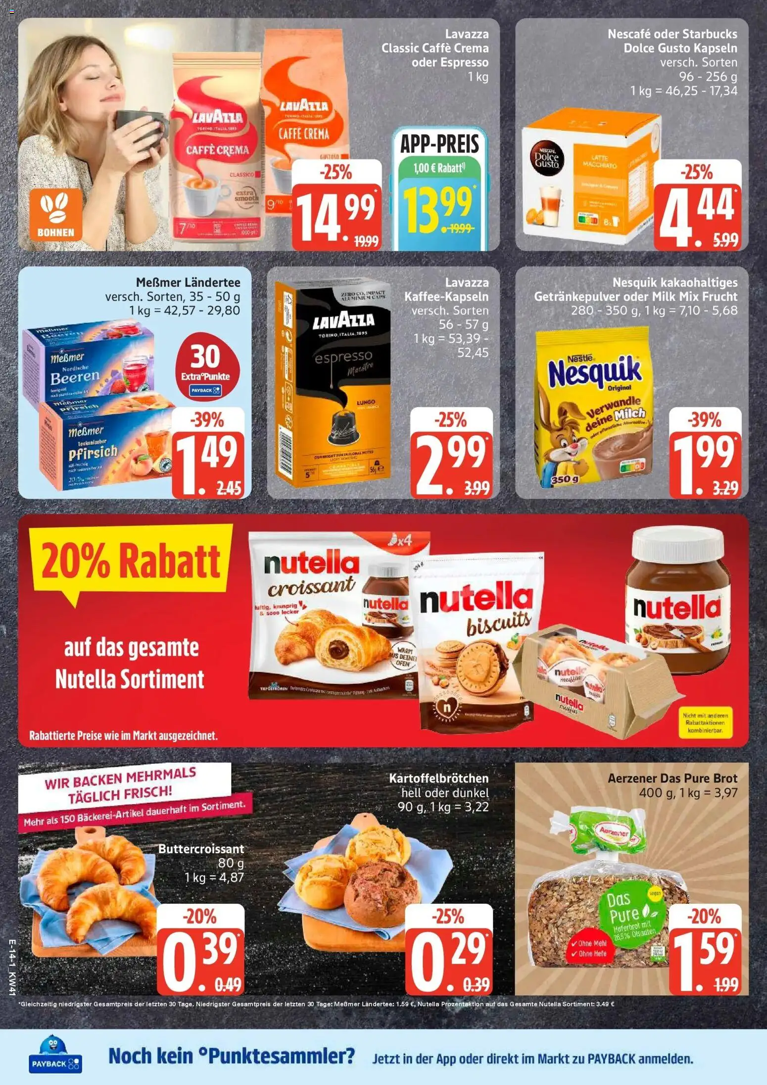 Edeka Prospekt Tostedt (ab 05.10.2026) » Angebote Online | Seite: 17 | Produkte: Nescafe, Nesquik, Messmer, Pfirsich