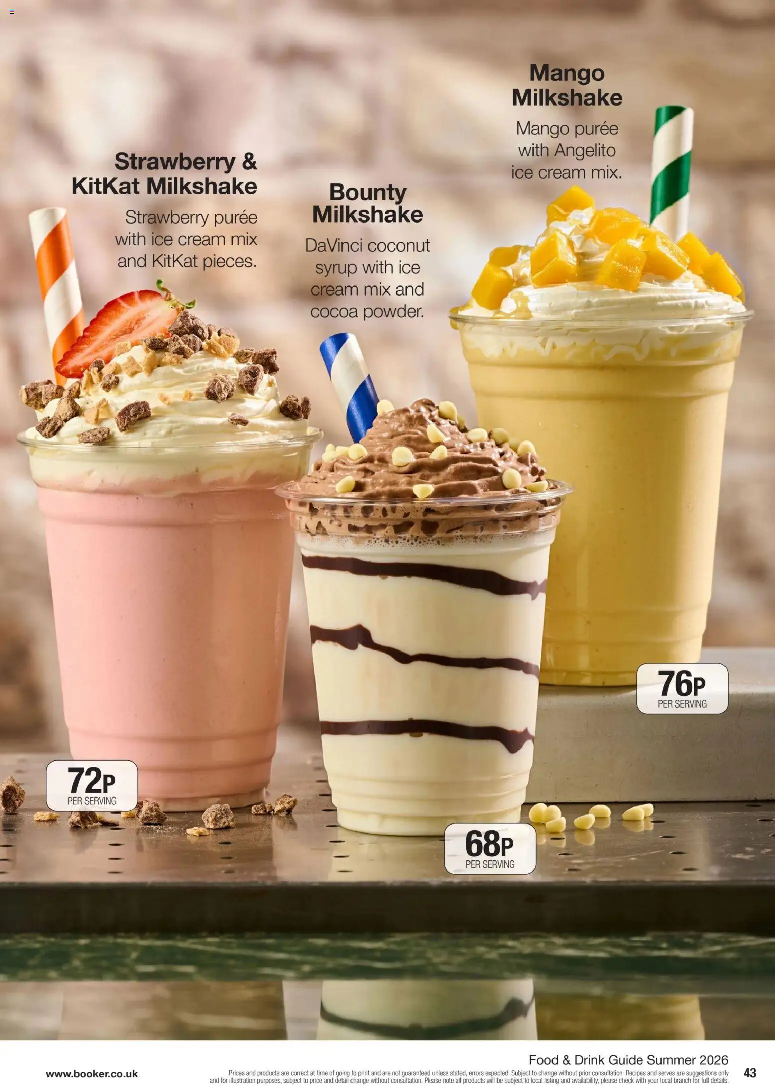 {H1} | Page: 43 | Products: Milkshake, Cream, Ice cream, Mango