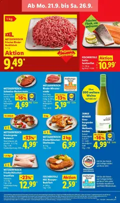 METZGERFRISCH Frisches Rinder-Hackfleisch, METZGERFRISCH Frisches Rinder-Hackfleisch ab 21.09.2026 gültig | Seite: 11 | Produkte: Bratwurst, Lachs, Kuchen, Telefon