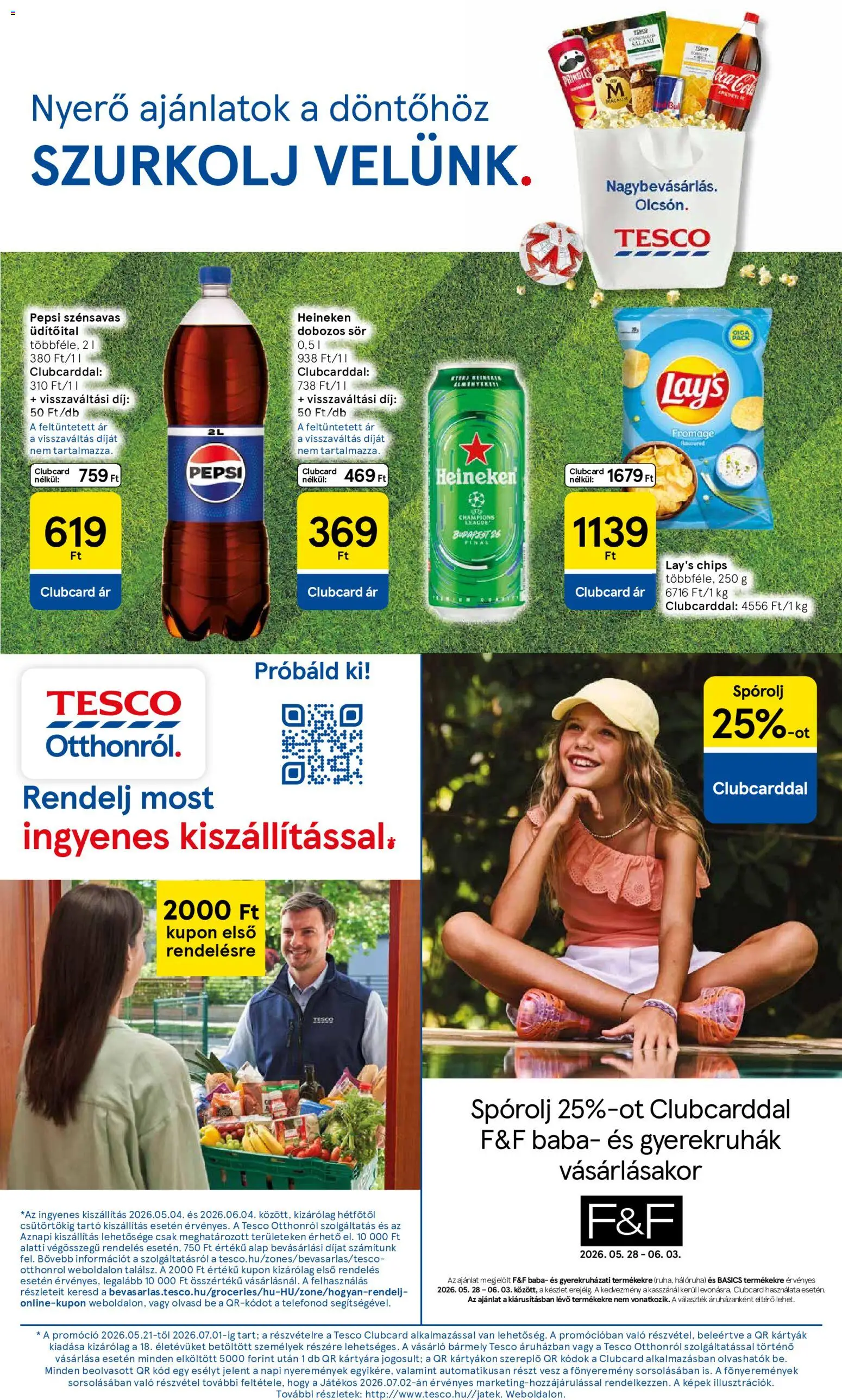 Tesco akciós ujság - amely érvényes a következő dátumtól: 28.05.2026 | Oldal: 16 | Termékek: Pepsi, Heineken, Dobozos sör, Sör