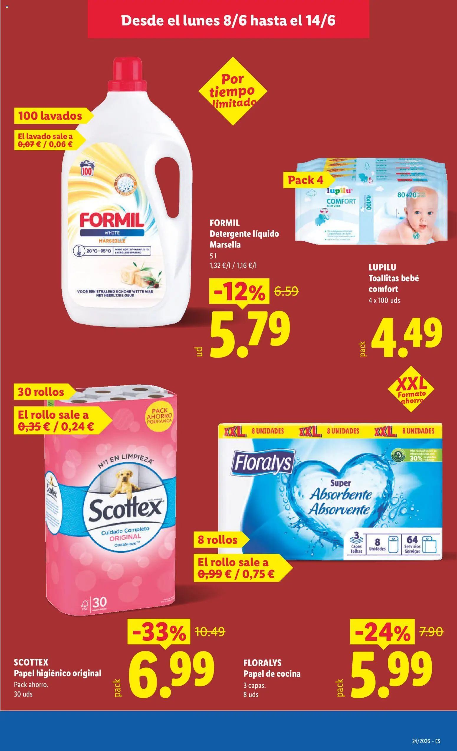 Lidl folleto │ válido desde el 08.06.2026 | Página: 21 | Productos: Detergente, Papel higienico, Detergente líquido, Cocina