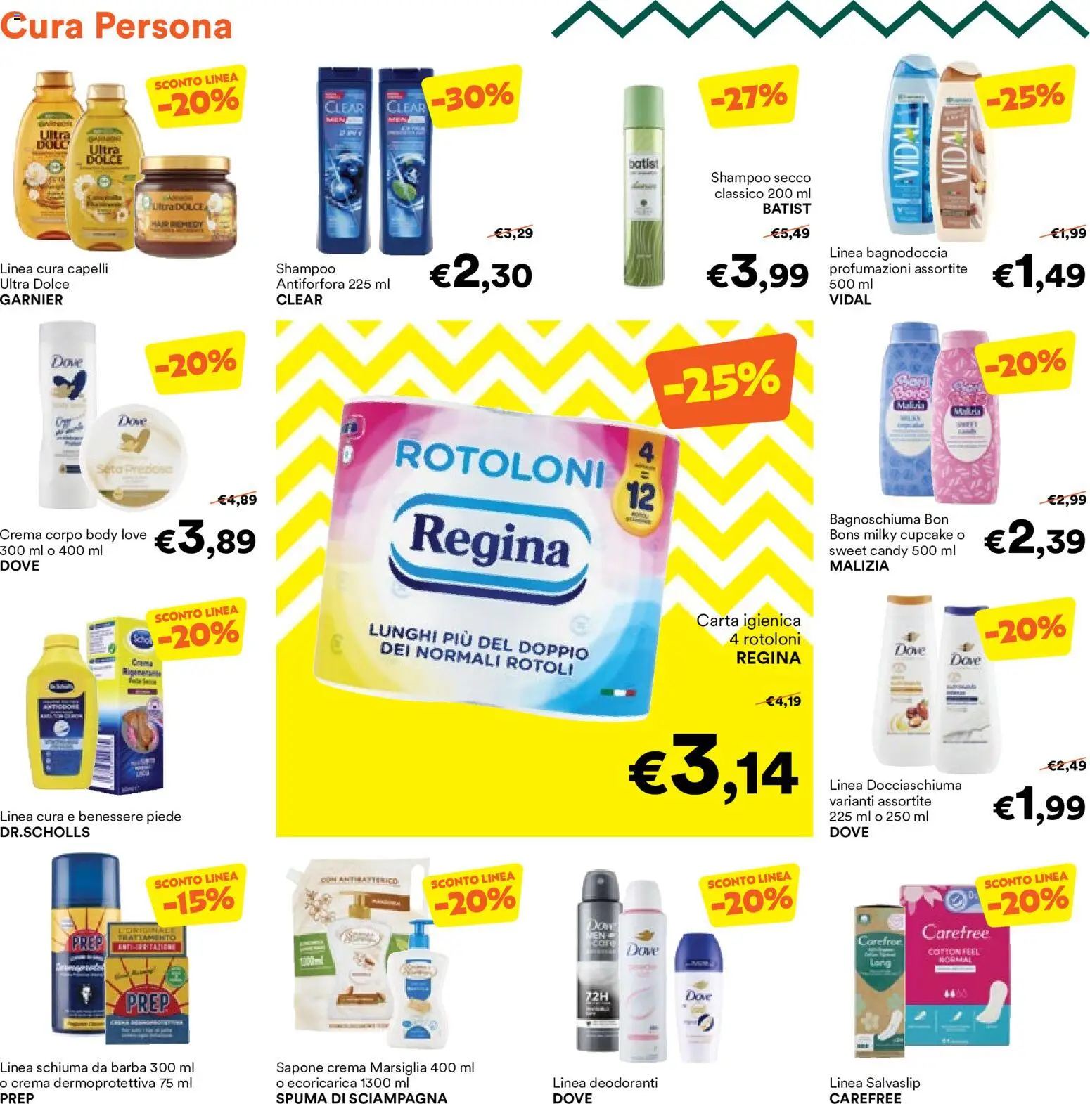 Volantino Unes del 03.06.2026 | Pagina: 22 | Prodotti: Crema, Schiuma da barba, Carta igienica, Sapone