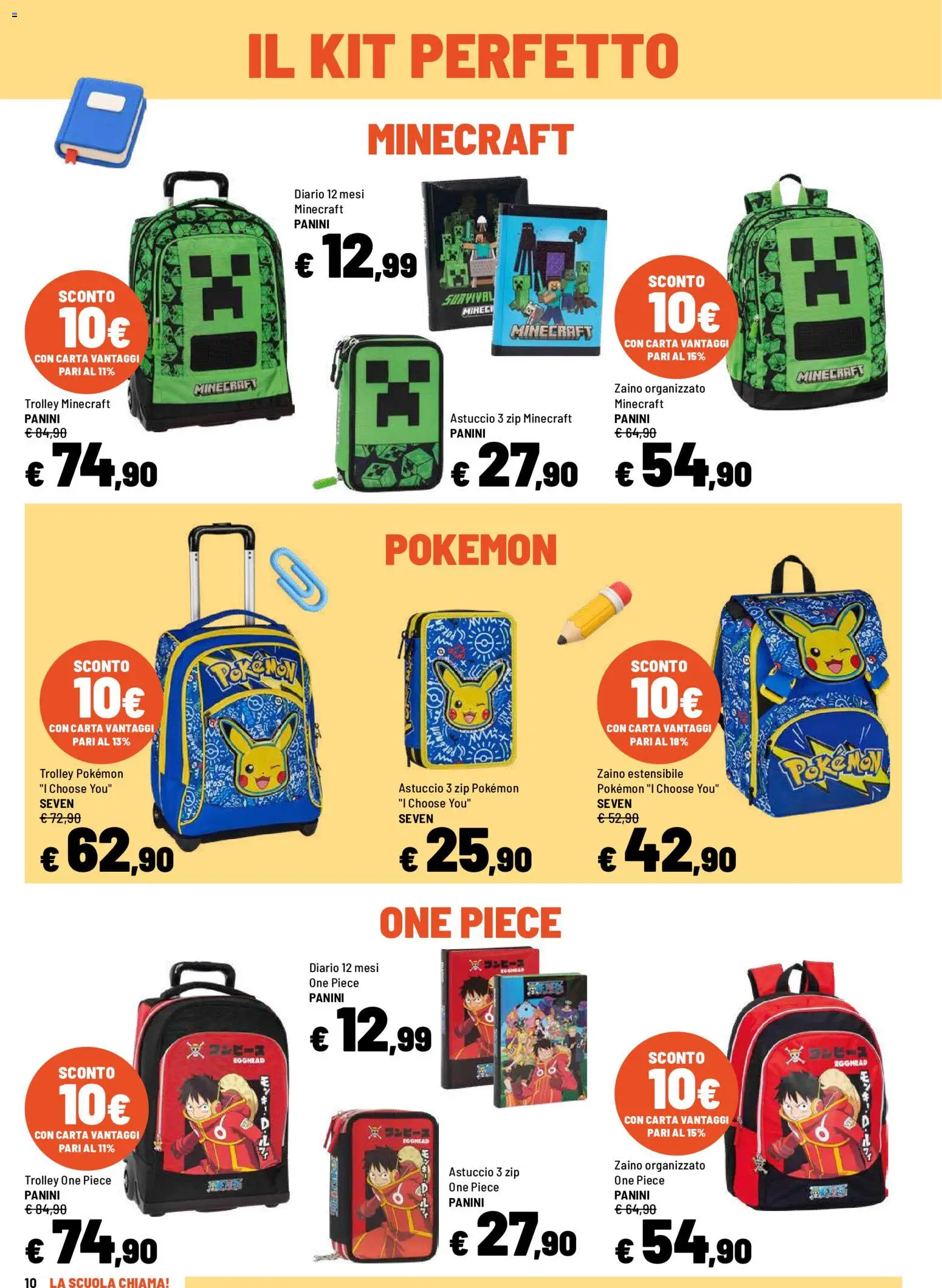 Volantino Iper del 09/07/2026 | Pagina: 10 | Prodotti: Zaino, Astuccio, Trolley