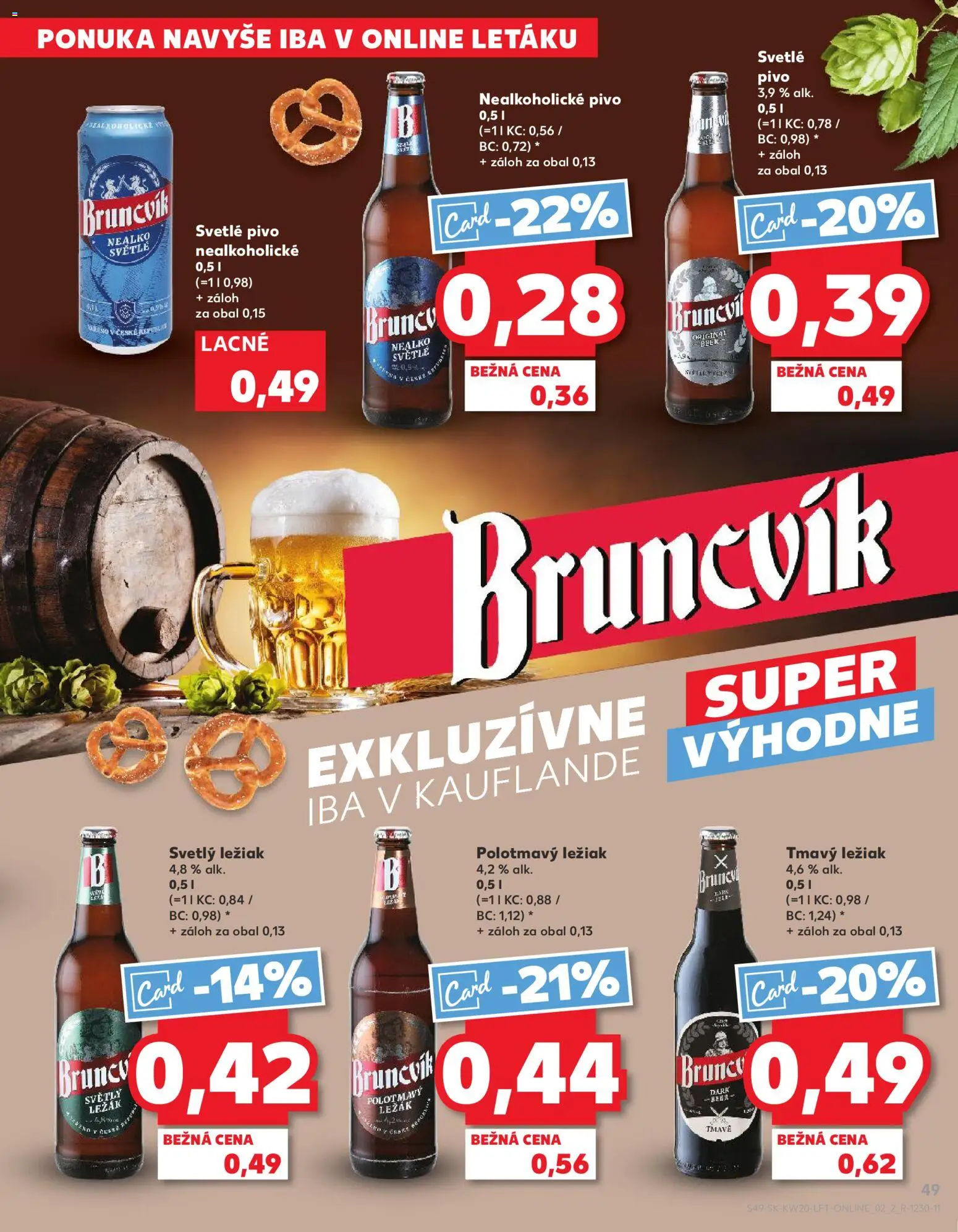 Nové Kaufland akcie – leták je platný od 14.05.2026 | Strana: 49 | Produkty: Pivo, Nealkoholické pivo