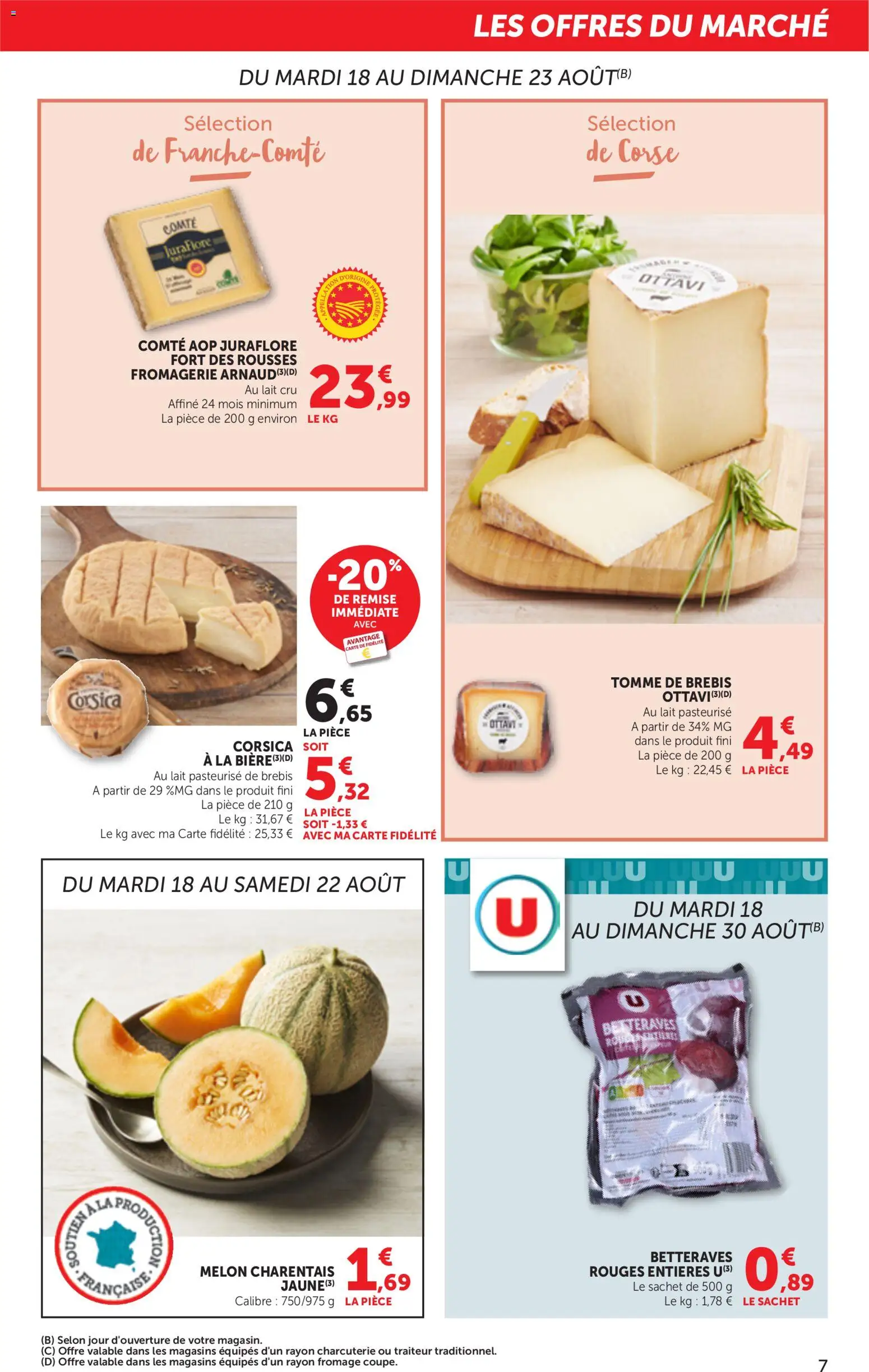 {H1} | Page: 7 | Produits: Charcuterie, Comté aop, Lait, Fromage