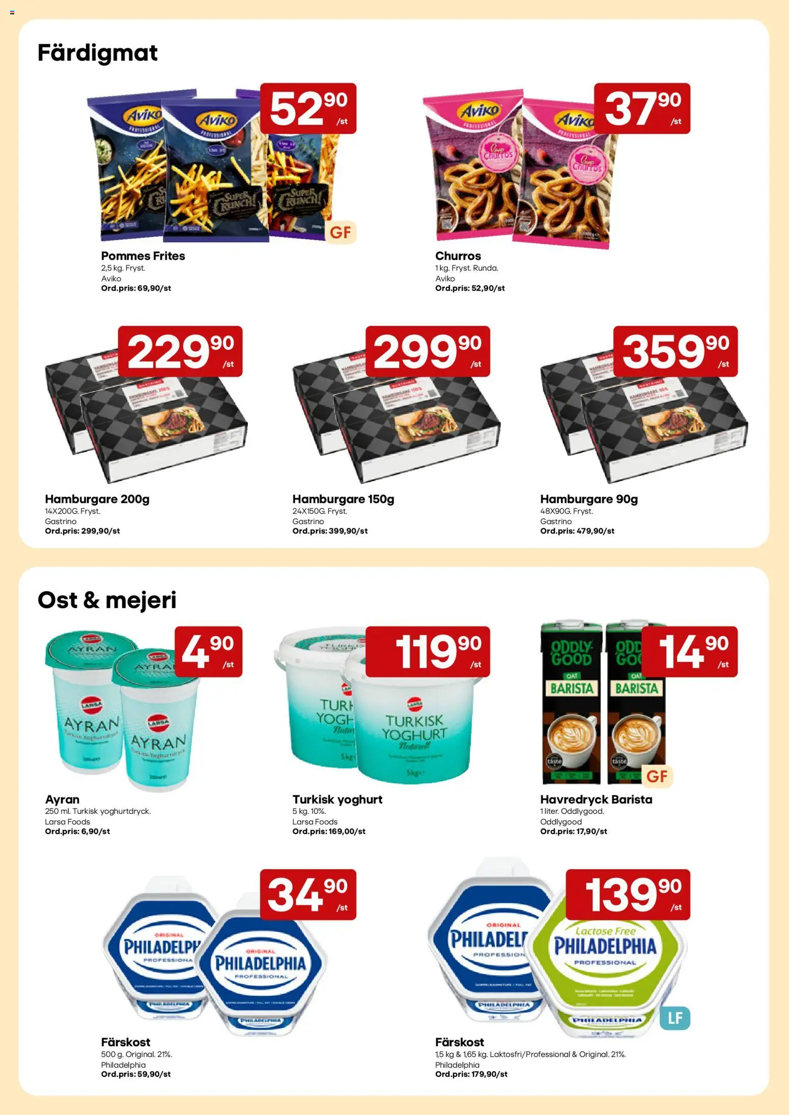 Snabbgross reklamblad aktuell från 05/10/2026 | Sida: 6 | Produkter: Hamburgare, Havredryck, Yoghurt, Pommes frites