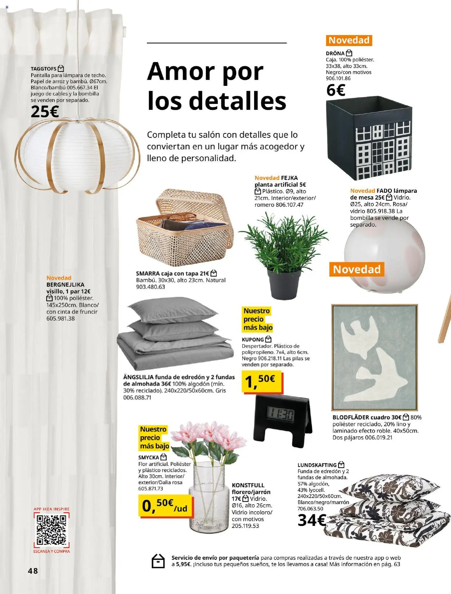 IKEA - Salones │ válido desde el 04/02/2026 | Página: 48 | Productos: Edredón, Funda, Almohada, Caja