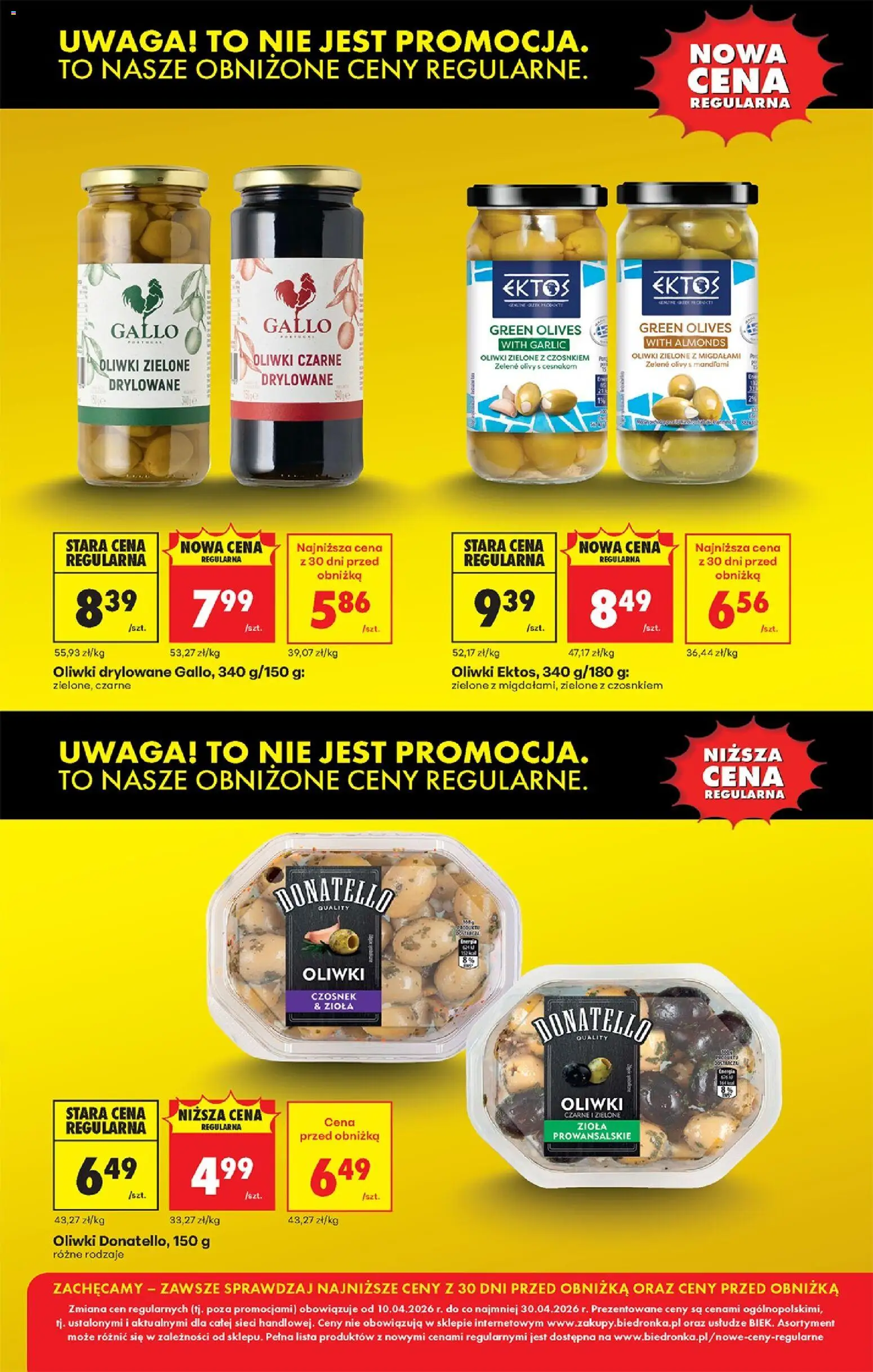 Biedronka gazetka od poniedziałku od 20.04.2026 | Strona: 15 | Produkty: Czosnek, Zioła prowansalskie, Oliwki zielone, Oliwki czarne
