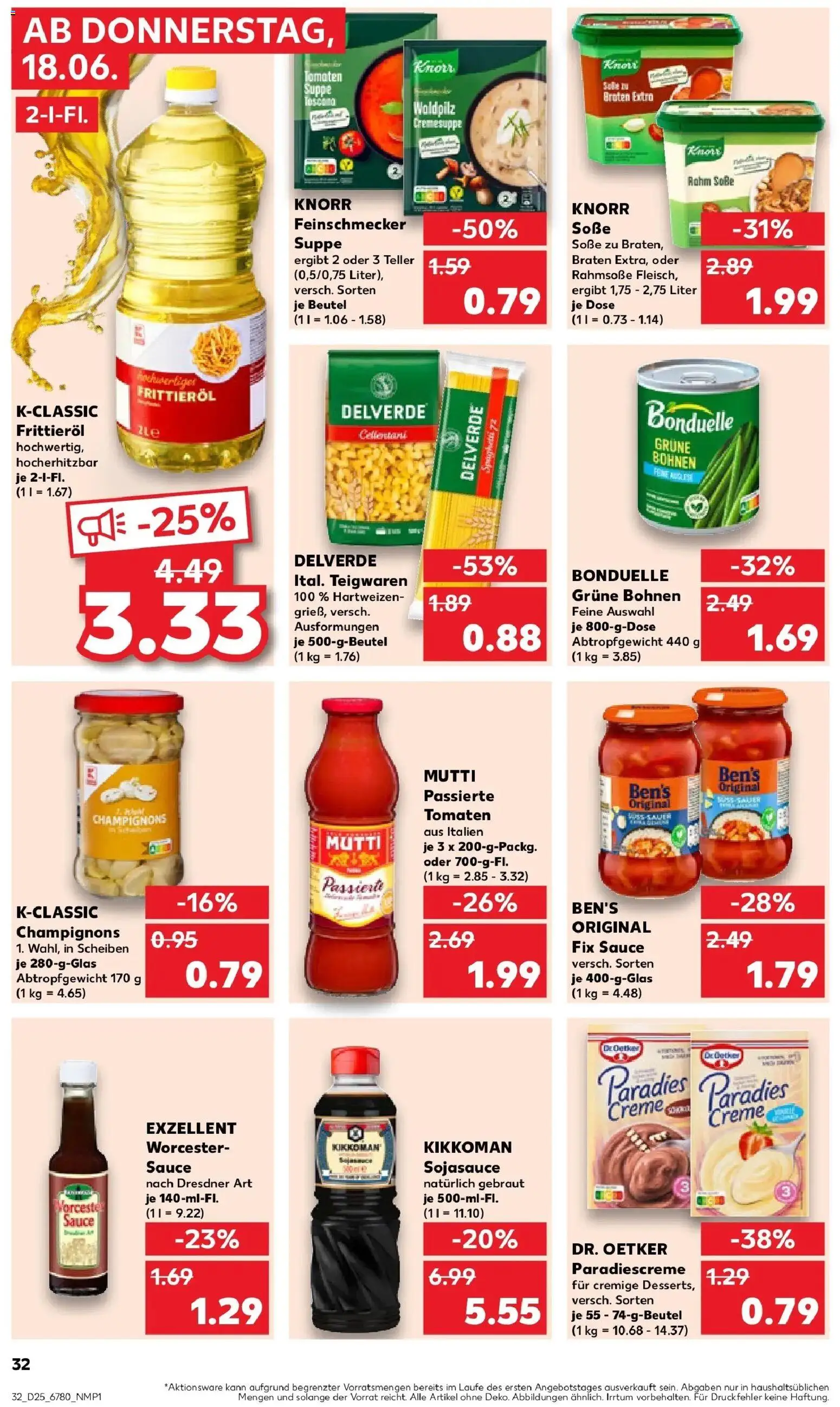 Kaufland Prospekt Bentwisch – gültig ab 15.06.2026 | Seite: 41 | Produkte: Creme, Champignons, Soße, Pasta