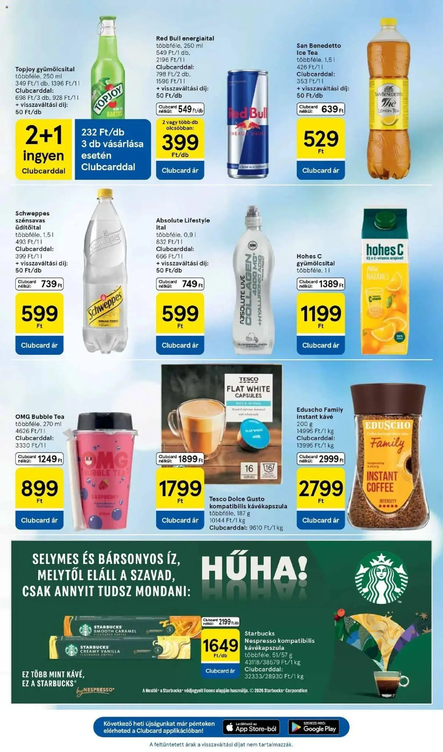 Tesco akciós ujság - amely érvényes a következő dátumtól: 07.04.2026 | Oldal: 21 | Termékek: Dolce Gusto, Kávé, Tea, Instant kávé