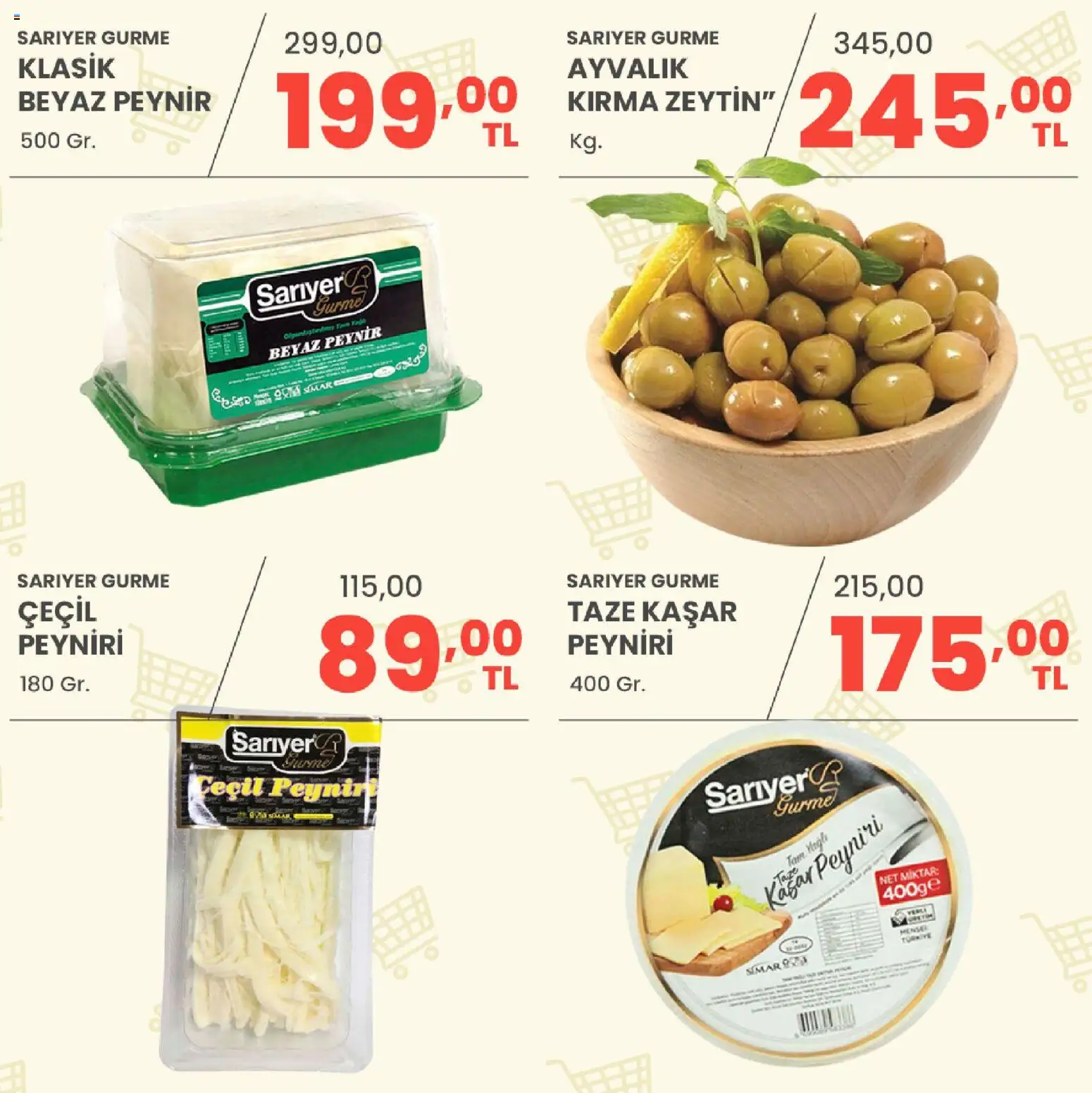 Sarıyer Katalog - 02 Ekim 2026 tarihinden itibaren geçerlidir | Sayfa: 3 | Ürünler: Peynir, Zeytin