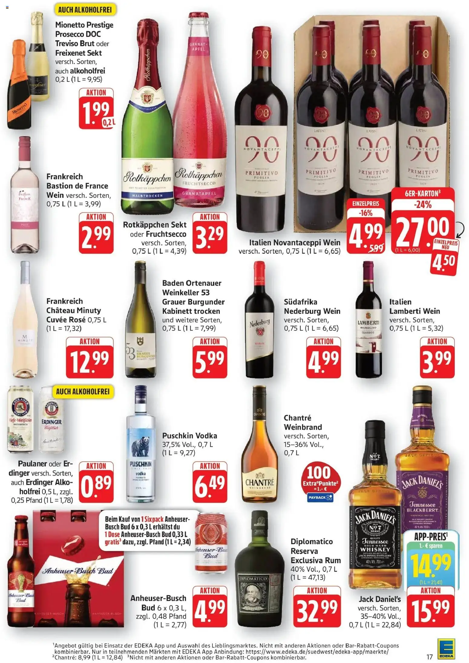 E center Prospekt Eislingen (ab 24.08.2026) zum Blättern | Seite: 17 | Produkte: Sekt, Prosecco, Rotkäppchen, Wein