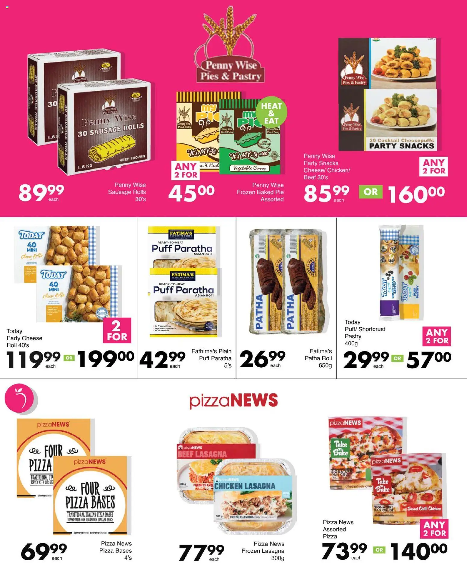 New Save catalogue – valid from 15/09/2026 | Page: 13 | Products: Pizza, Snacks, Lasagna, Sausage