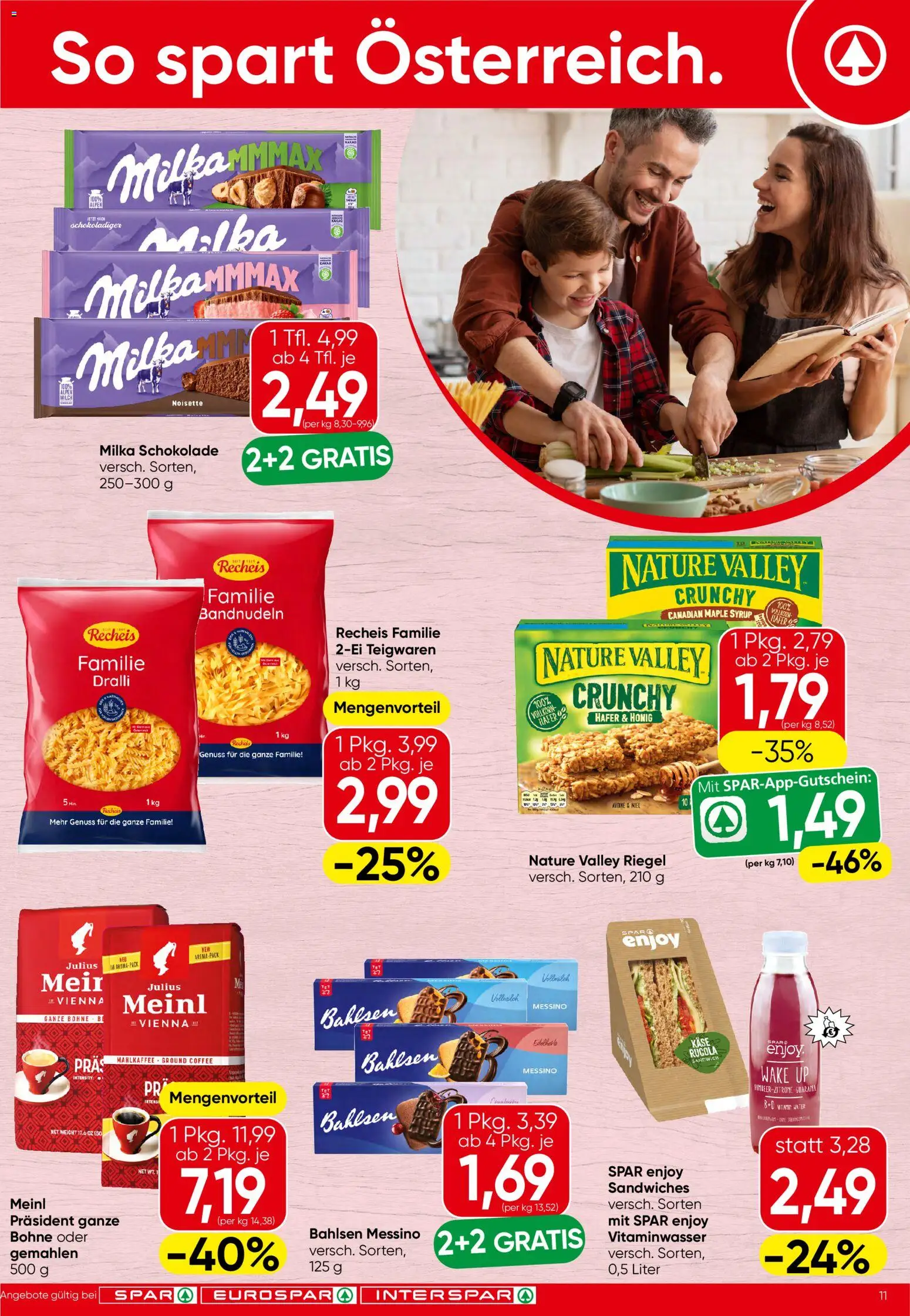 Spar Flugblatt - Kärnten gültig ab 28.05.2026 | Seite: 11 | Produkte: Käse, Schokolade