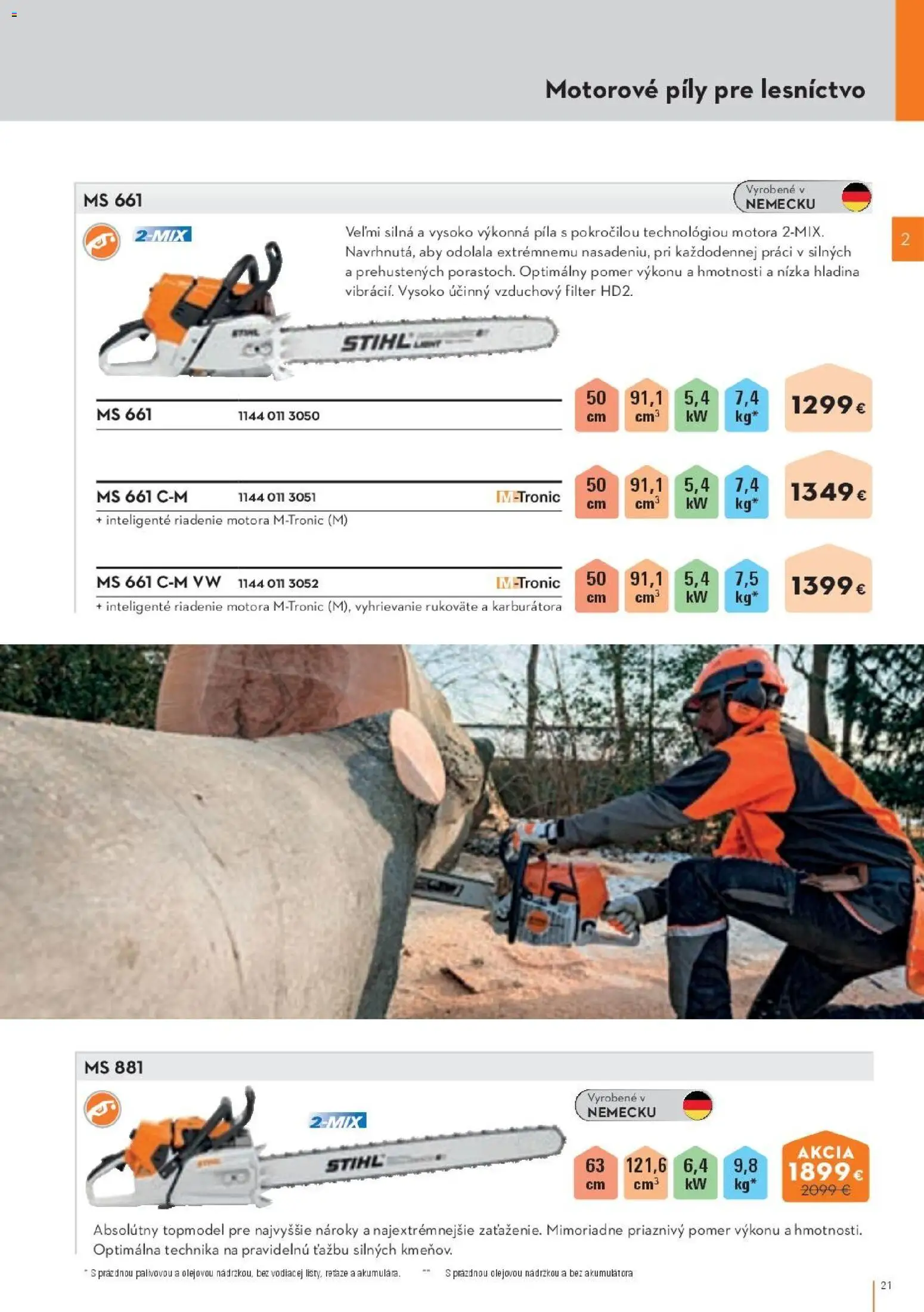 Nové STIHL akcie – leták je platný od 19.08.2026 | Strana: 21 | Produkty: Píla
