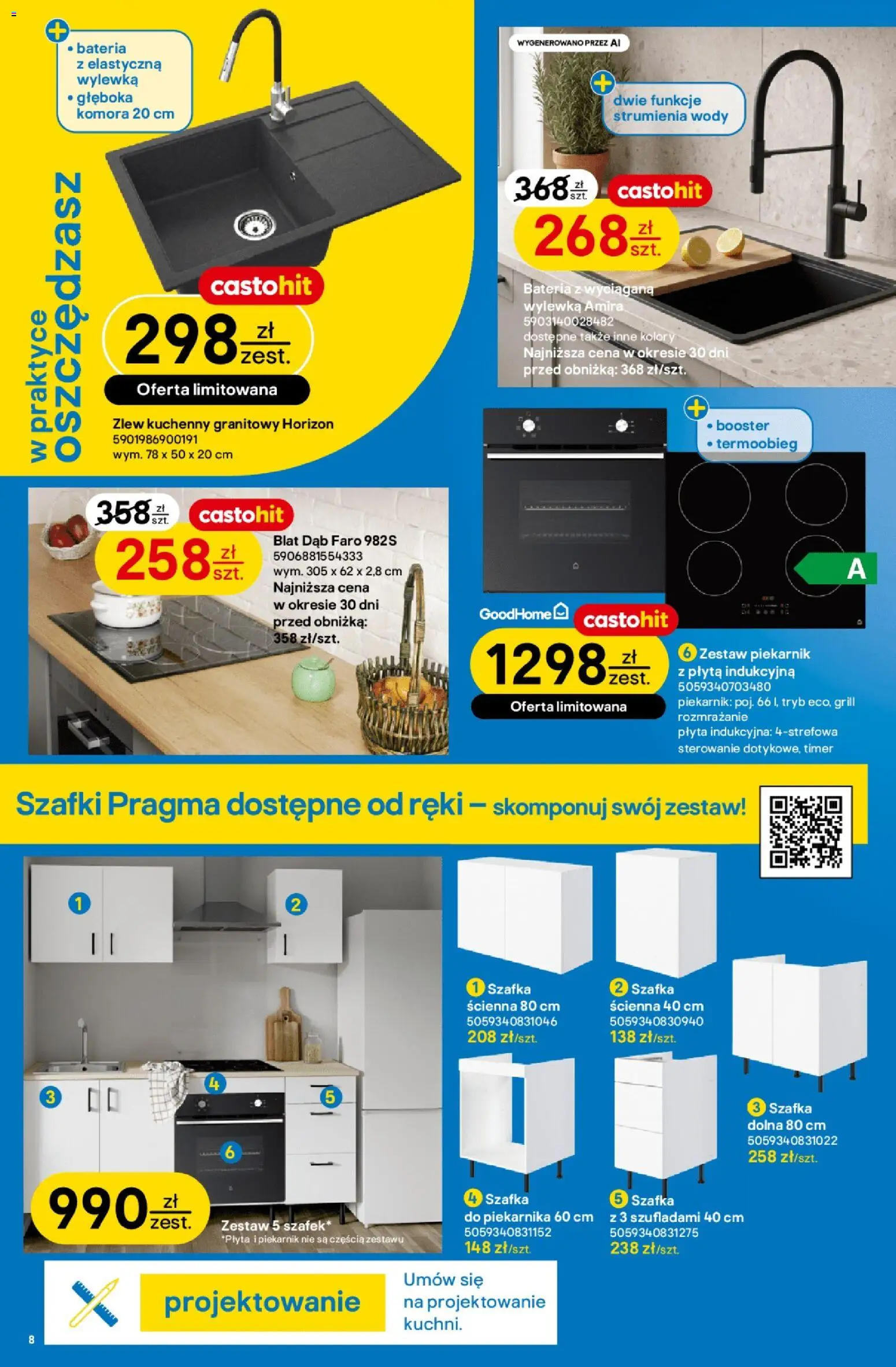 Castorama gazetka od 02.09.2026 | Strona: 8 | Produkty: Płyta indukcyjna, Piekarnik, Grill, Bateria