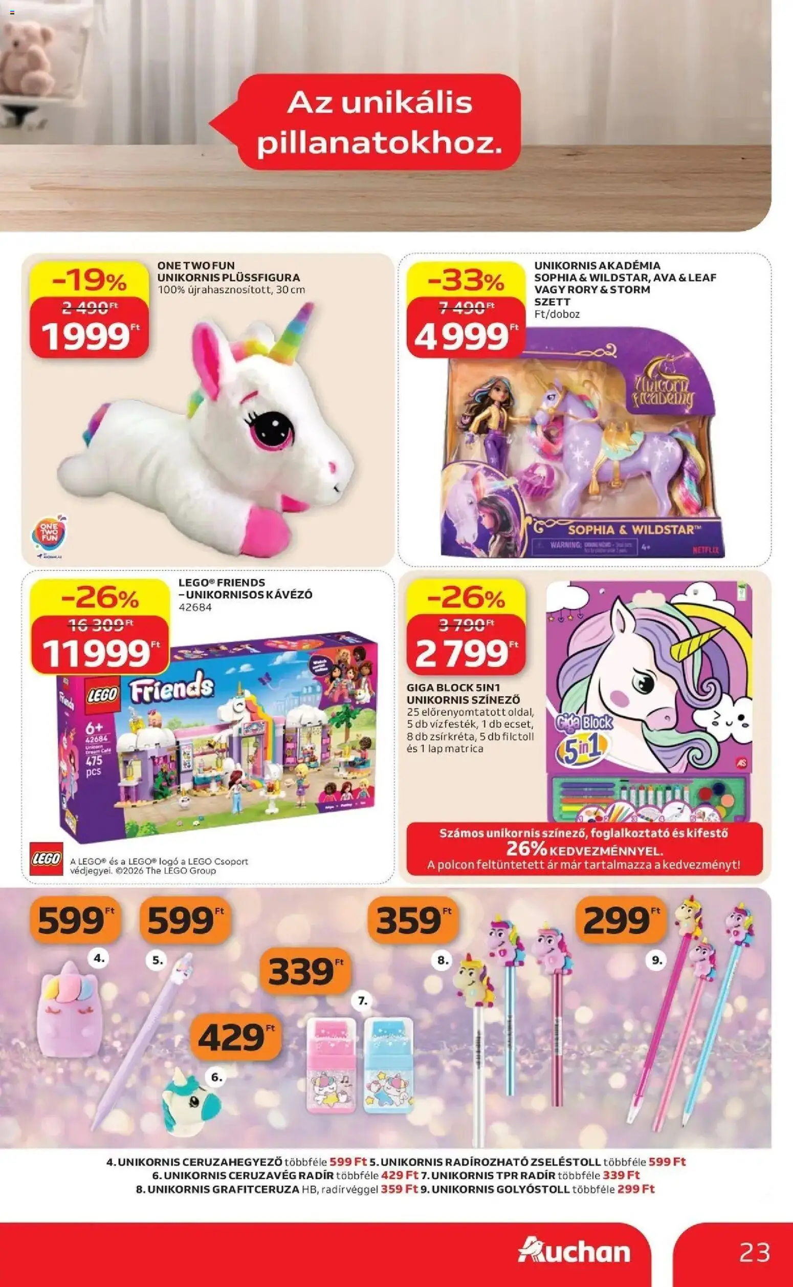 Auchan akciós ujság - amely érvényes a következő dátumtól: 09.04.2026 | Oldal: 23 | Termékek: Ceruzahegyező