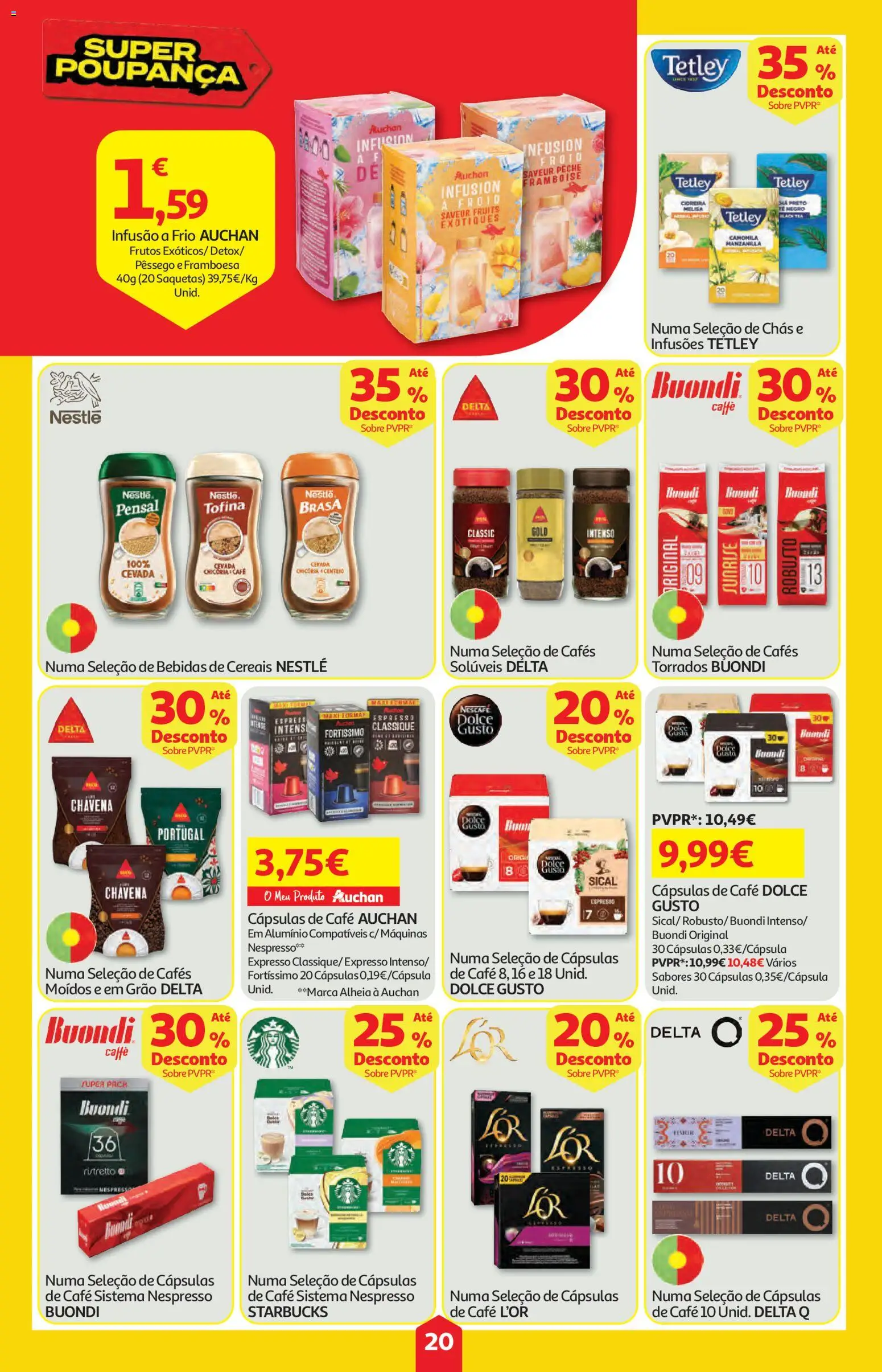 Auchan folheto │ válido de 16/07/2026 | Página: 20 | Produtos: Nespresso, Centeio, Café, Cereais