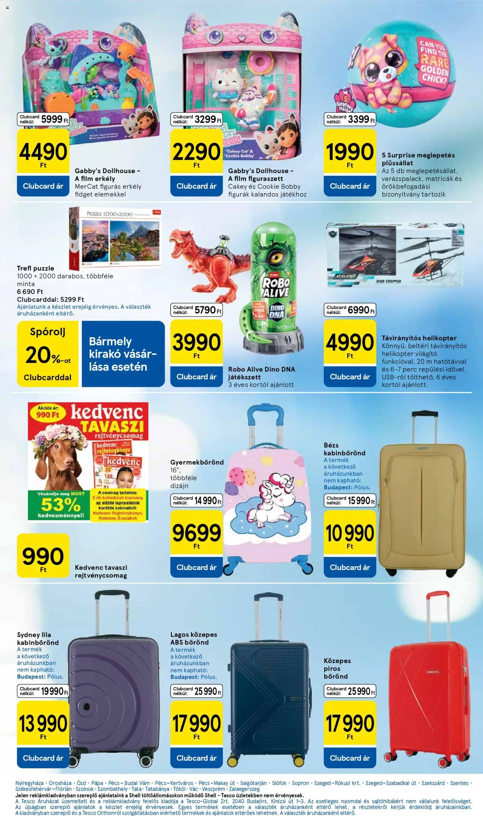 Tesco akciós ujság - amely érvényes a következő dátumtól: 07.04.2026 | Oldal: 27 | Termékek: Bőrönd, Puzzle