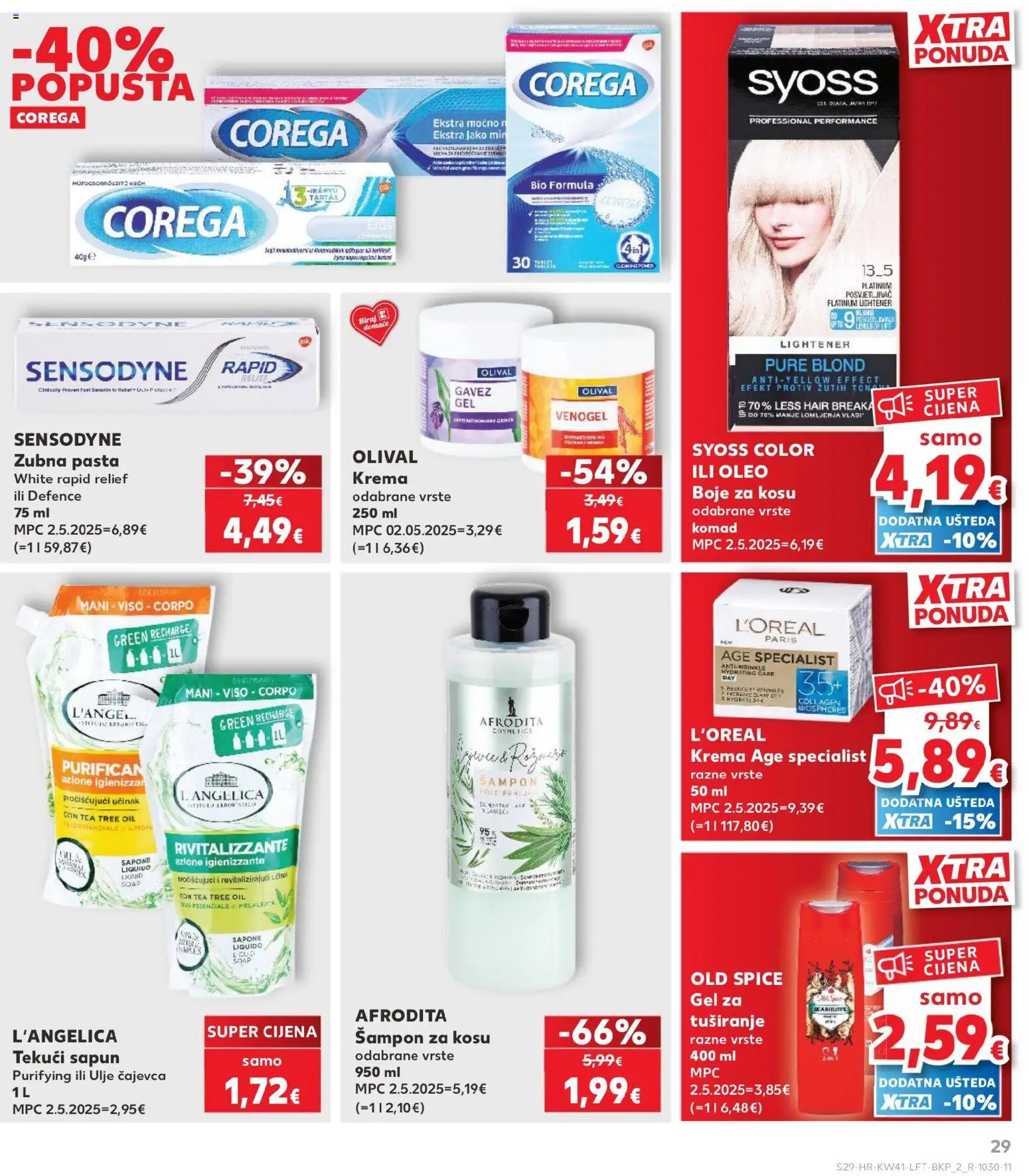 Kaufland katalog | vrijedi od 07.10.2026 | Stranica: 29 | Proizvodi: Šampon, Ulje, Pasta, Old Spice