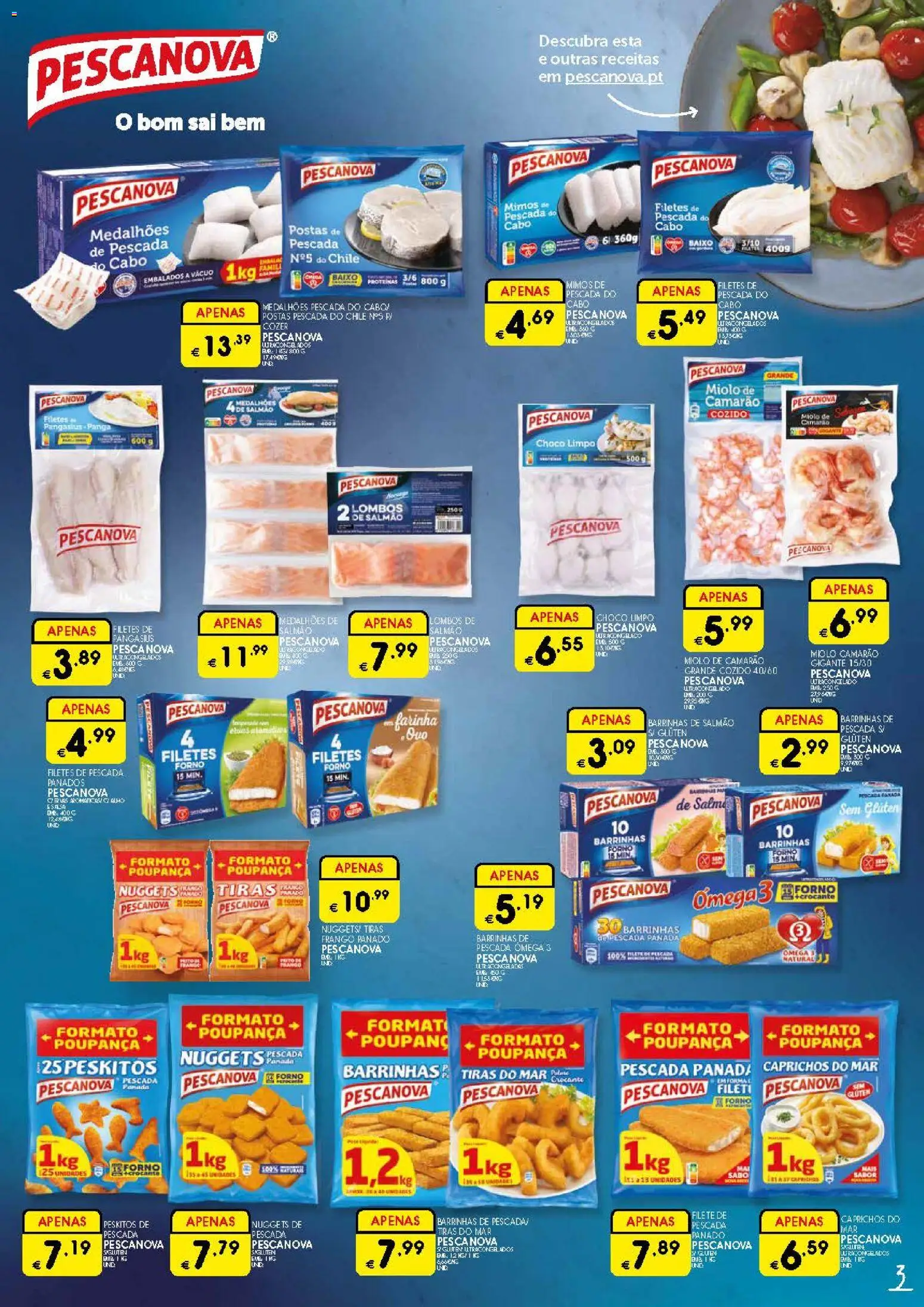 Meu Super folheto │ válido de 16.04.2026 | Página: 3 | Produtos: Forno, Camarão, Salmão, Nuggets