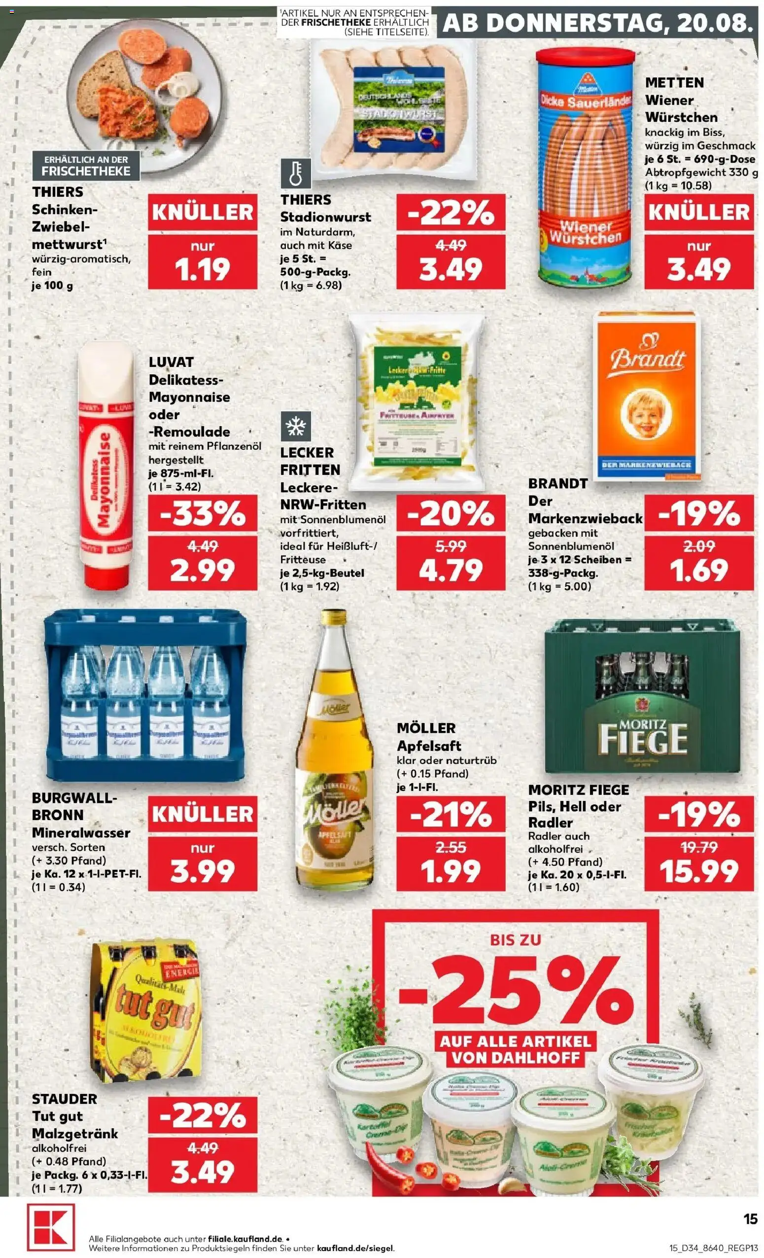 Prospekt Kaufland ab 17.08.2026 » Angebote Online zum Blättern | Seite: 26 | Produkte: Wiener wurstchen, Sonnenblumenol, Schinken, Fritteuse