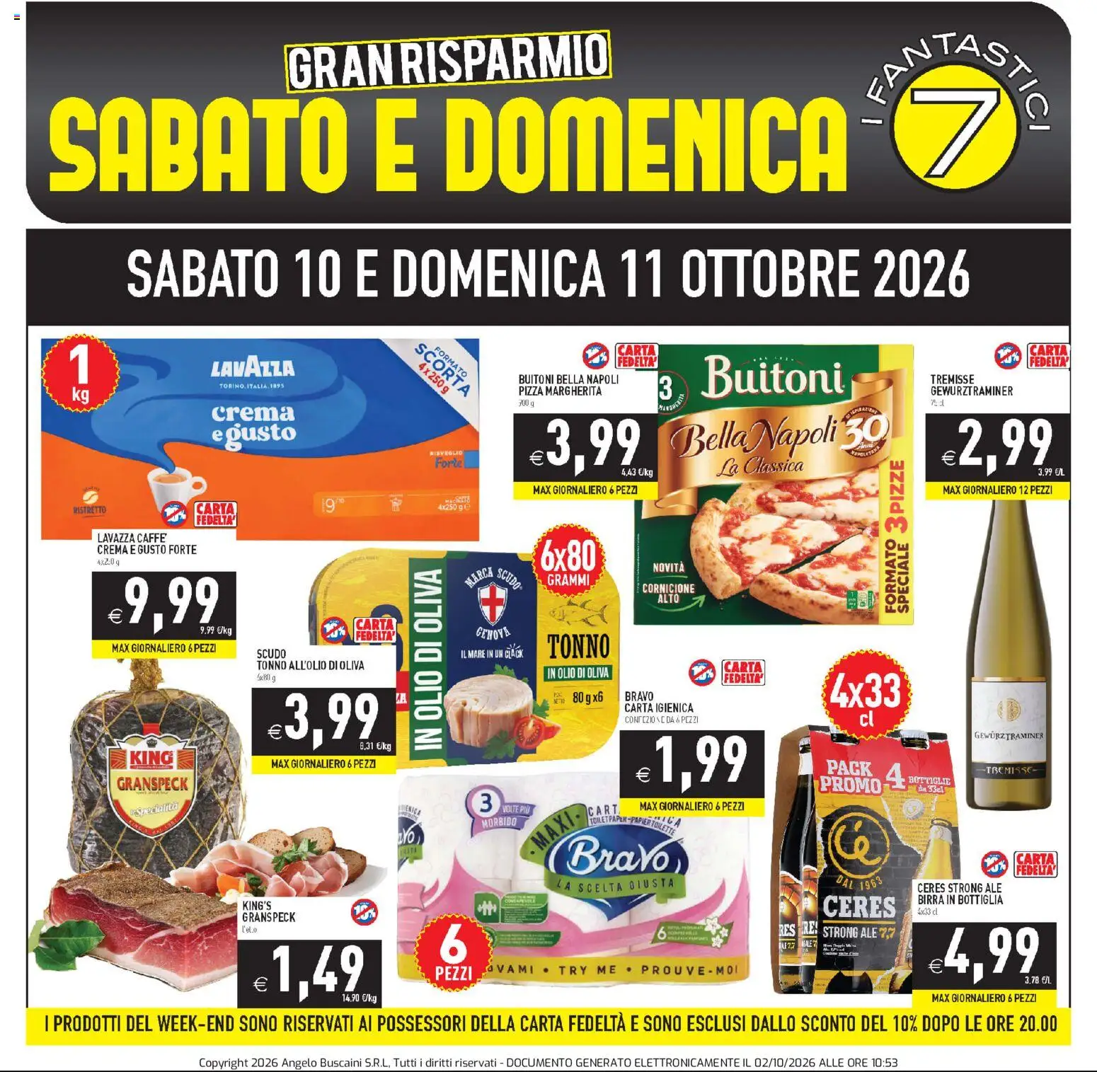 Volantino PIM Supermercati del 10/10/2026 | Pagina: 1