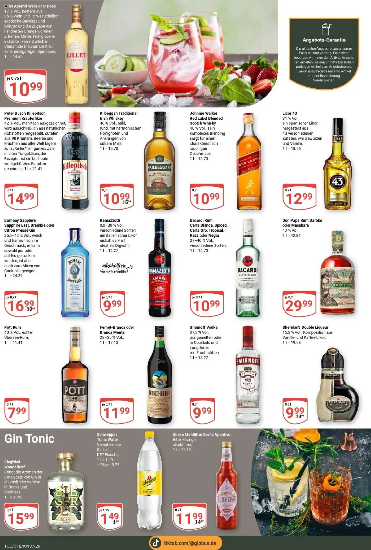 Globus Prospekt Tönisvorst – gültig ab 07.09.2026 | Seite: 19 | Produkte: Presse, Lillet, Eis, Johnnie walker