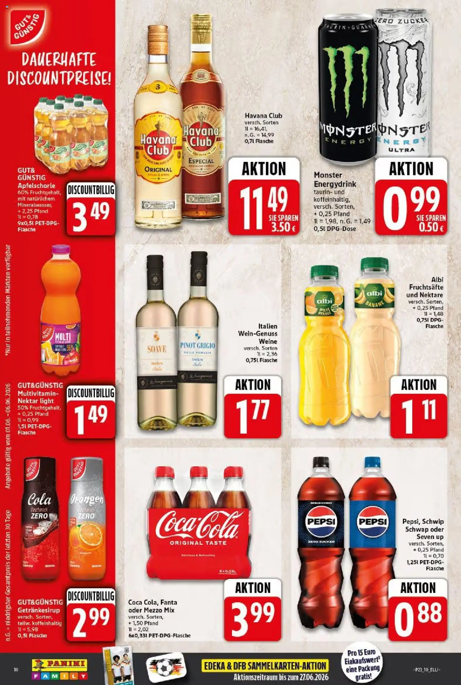 Elli Markt Prospekt Gütersloh – gültig ab 01.06.2026 | Seite: 10 | Produkte: Cola, Energy, Monster, Zucker