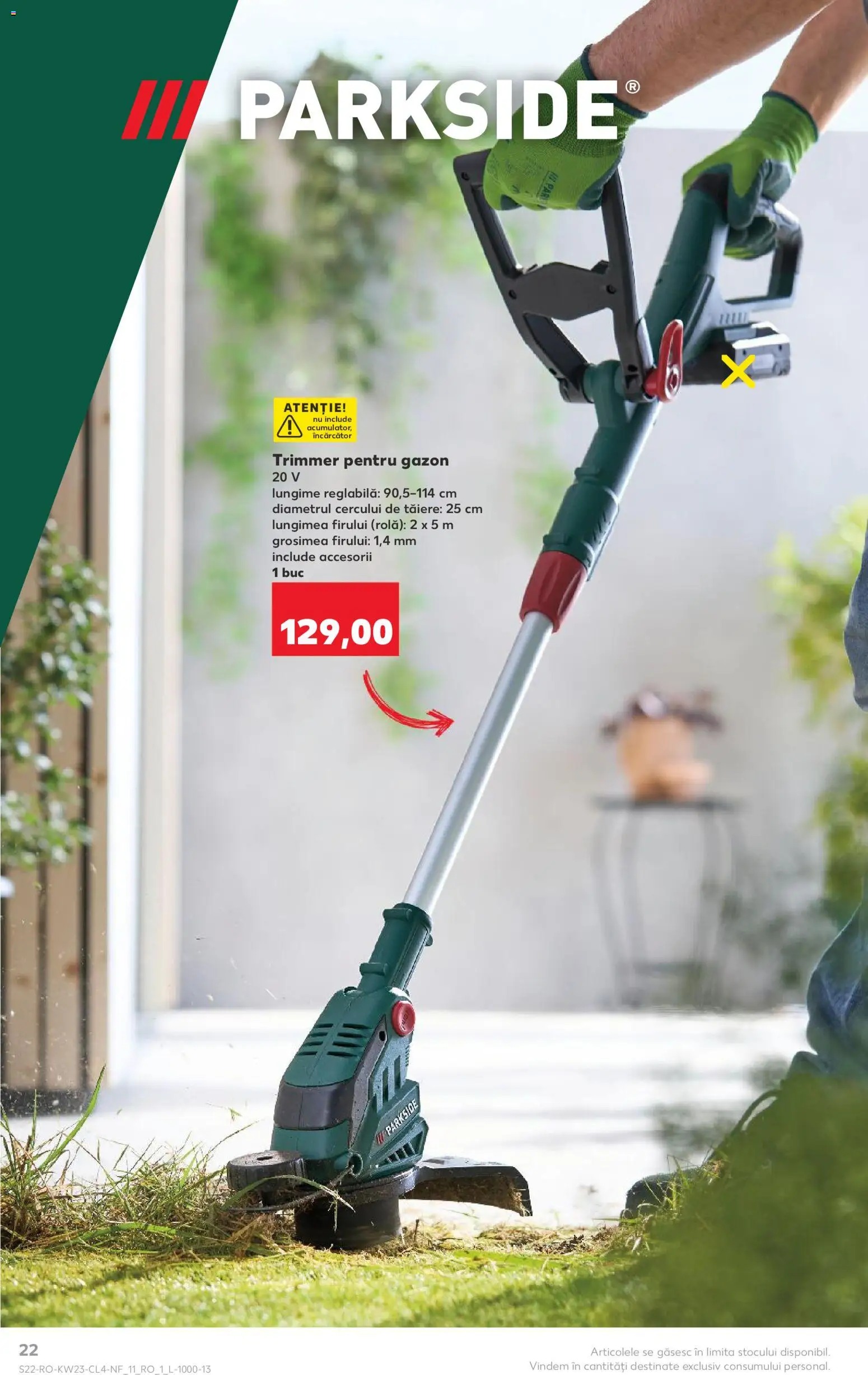 Kaufland RO akciós ujság - amely érvényes a következő dátumtól: 03.06.2026 | Oldal: 22 | Termékek: Parkside