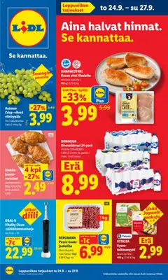 Lidl-mainoslehti voimassa 24/09/2026 alkaen