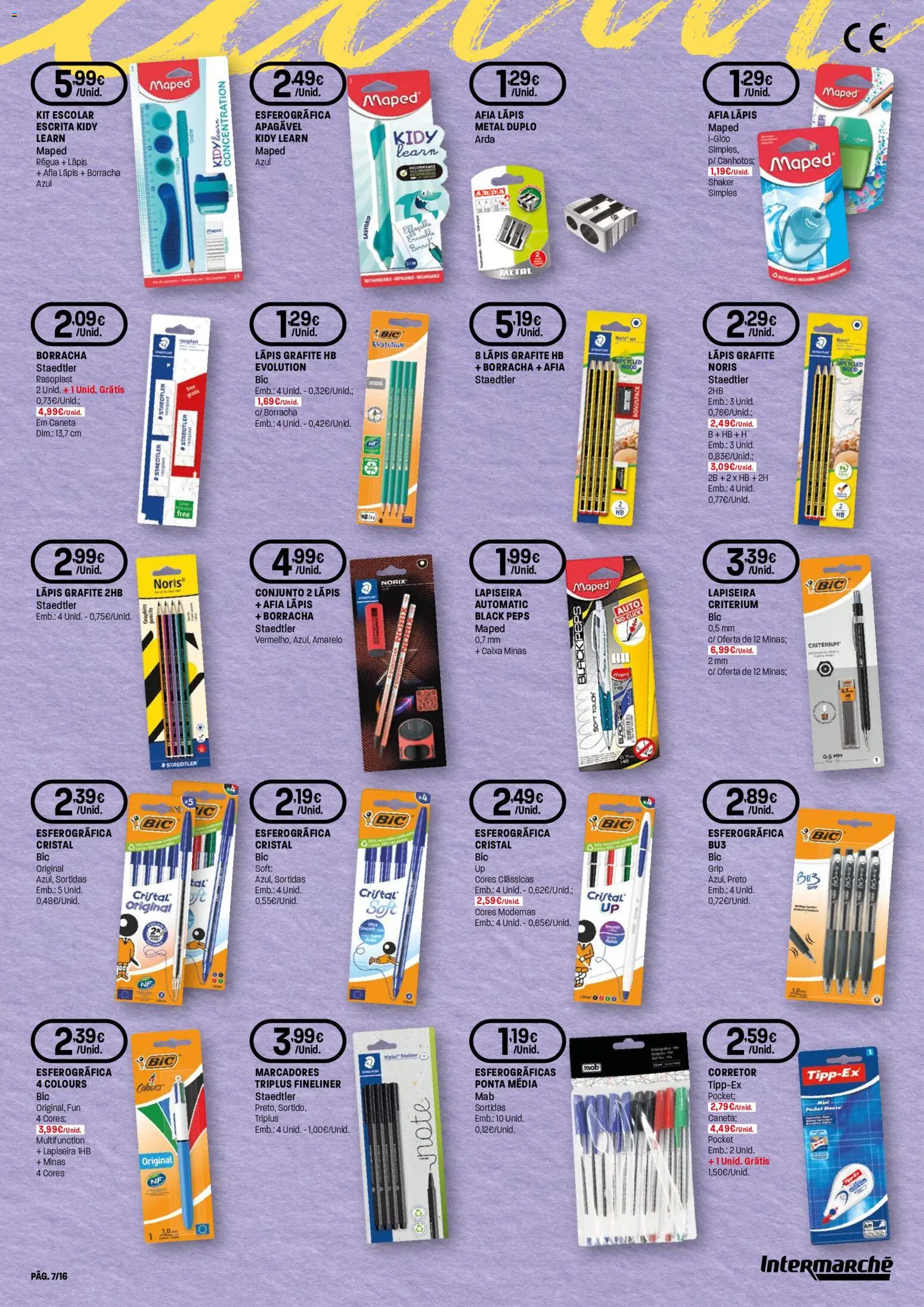 Intermarché Especial Regresso às Aulas │ válido de 20/08/2026 | Página: 7 | Produtos: Corretor, Caixa