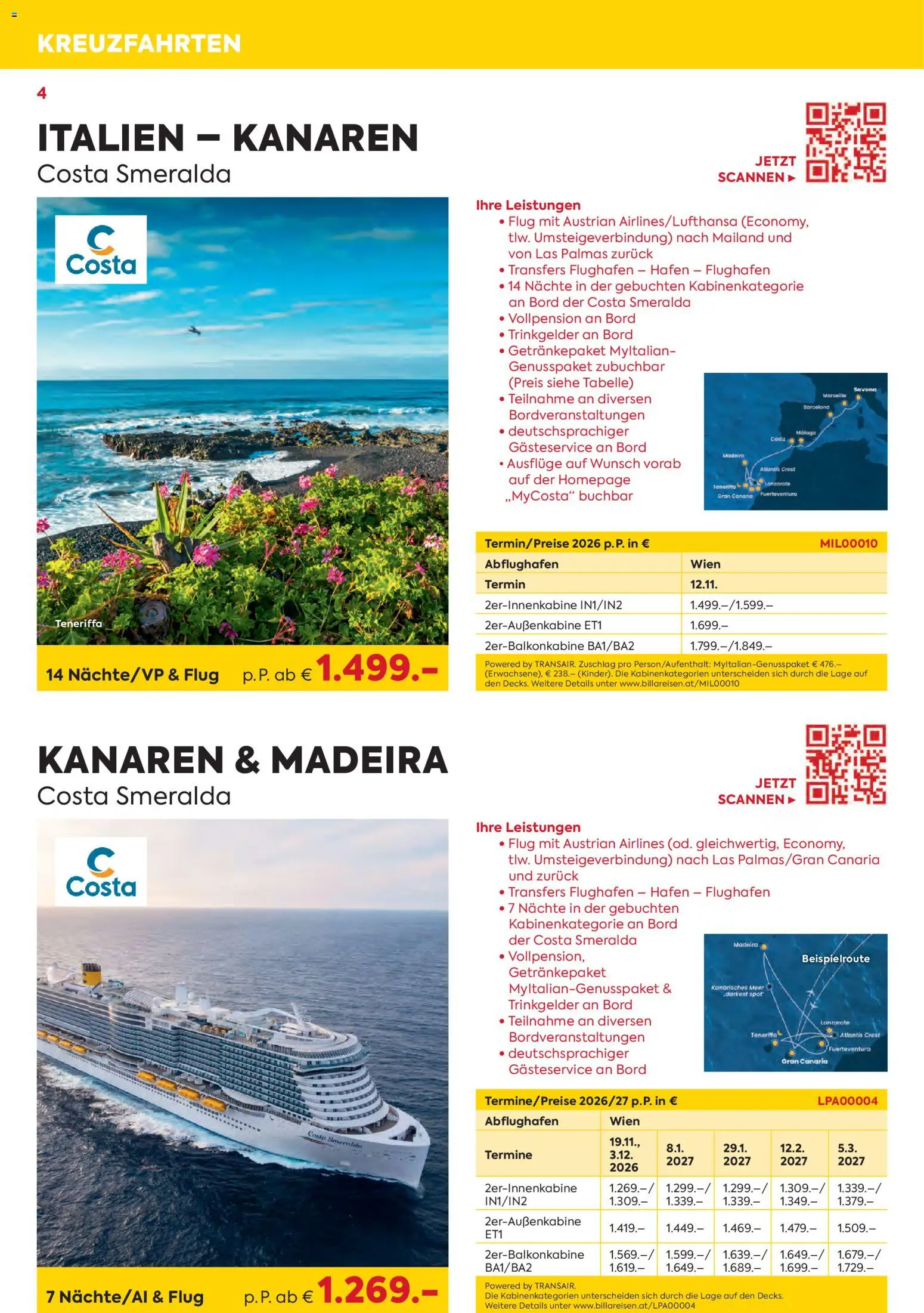 Billa - Billa Reise Kreuzfahrten Rundreise Erlebnisreisen gültig ab 01.07.2026 | Seite: 4