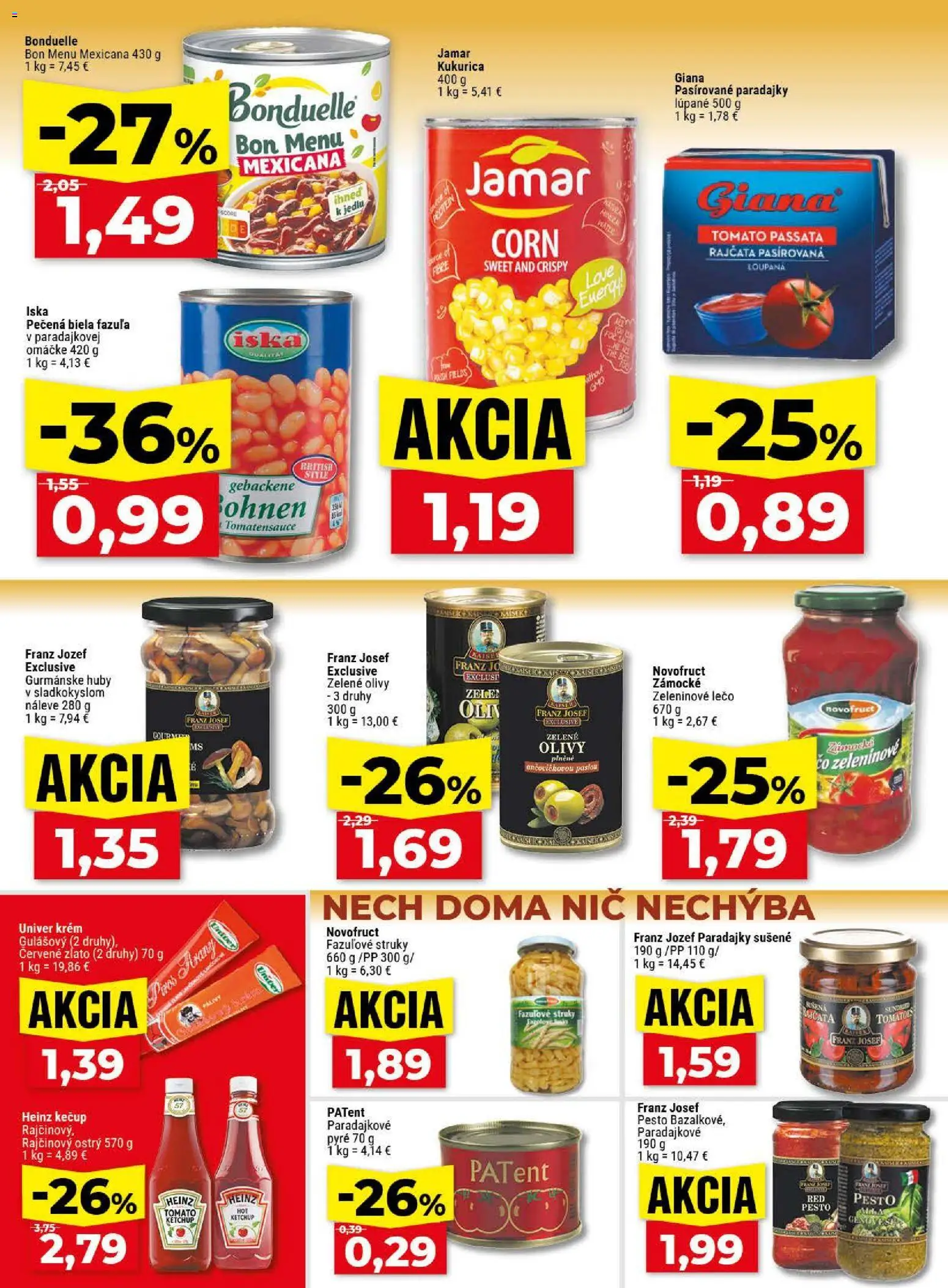 Nové Klas akcie – leták je platný od 13.04.2026 | Strana: 15 | Produkty: Paradajky, Protein, Kečup, Kukurica