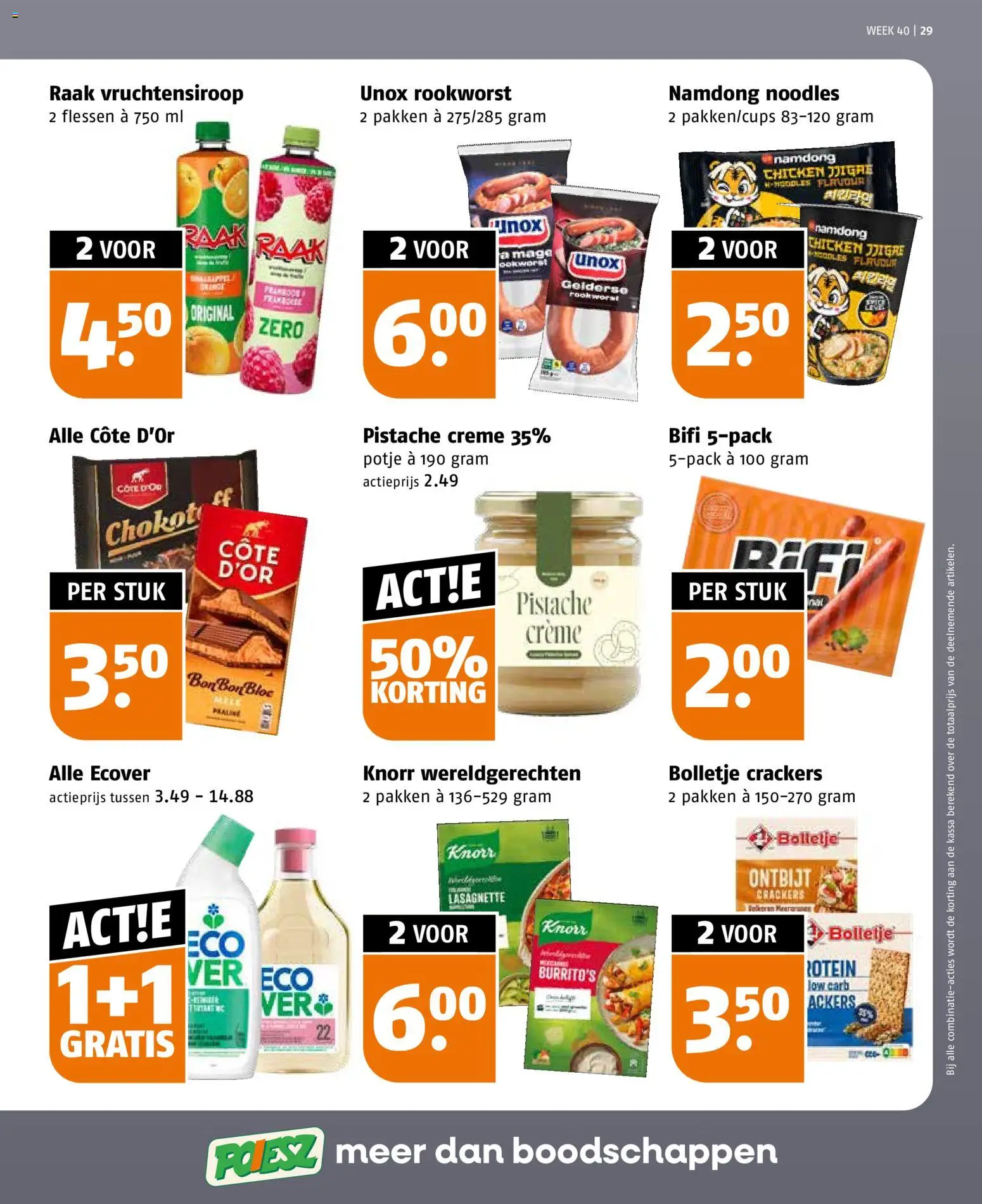{H1} | Pagina: 29 | Producten: Crackers, Vruchtensiroop, Crème