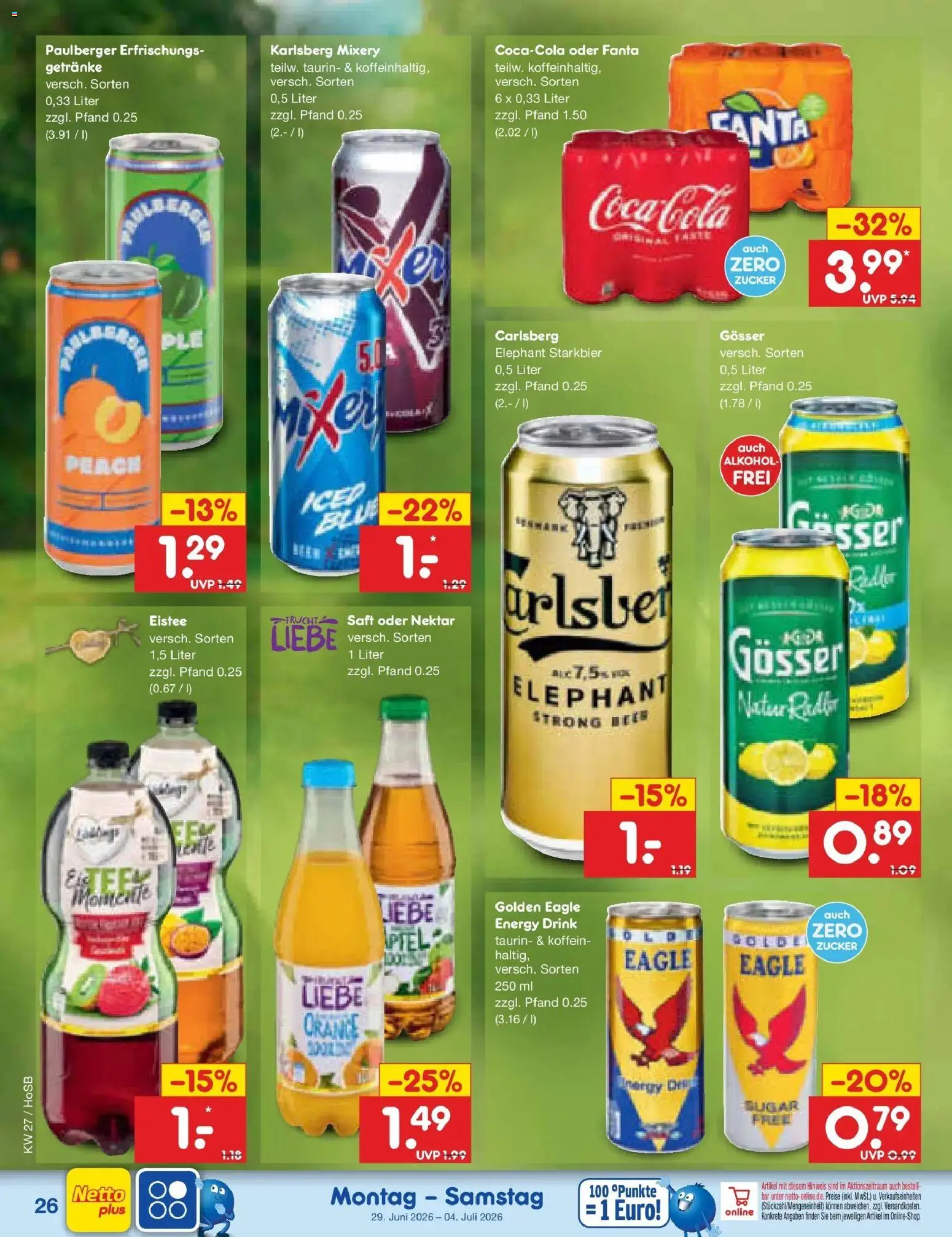 Netto Marken-Discount Prospekt Hannover – gültig ab 29.06.2026 | Seite: 38 | Produkte: Fanta, Cola, Energy, Mixery