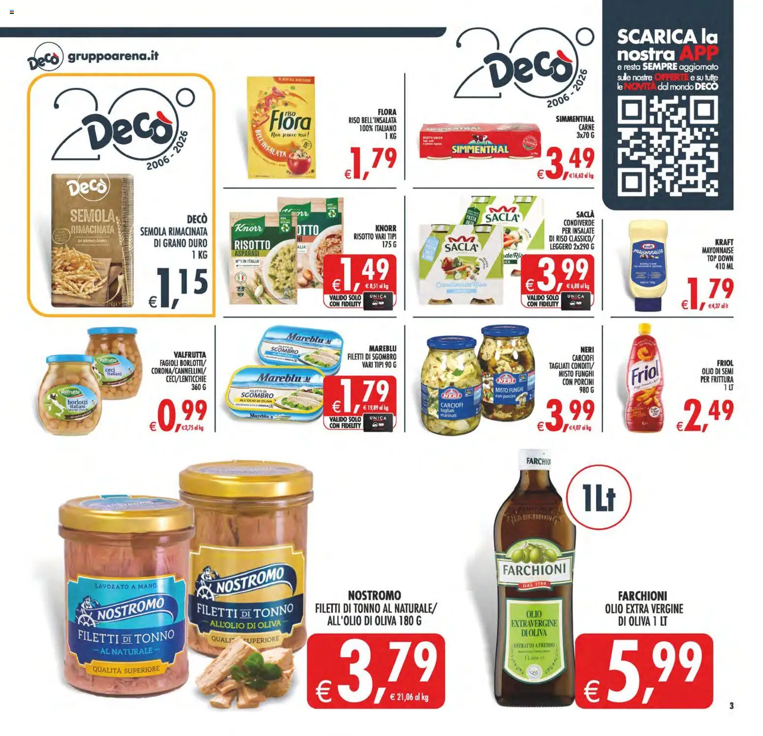 Volantino Decò del 08.05.2026 | Pagina: 3 | Prodotti: Riso, Olio, Top, Olio extra vergine
