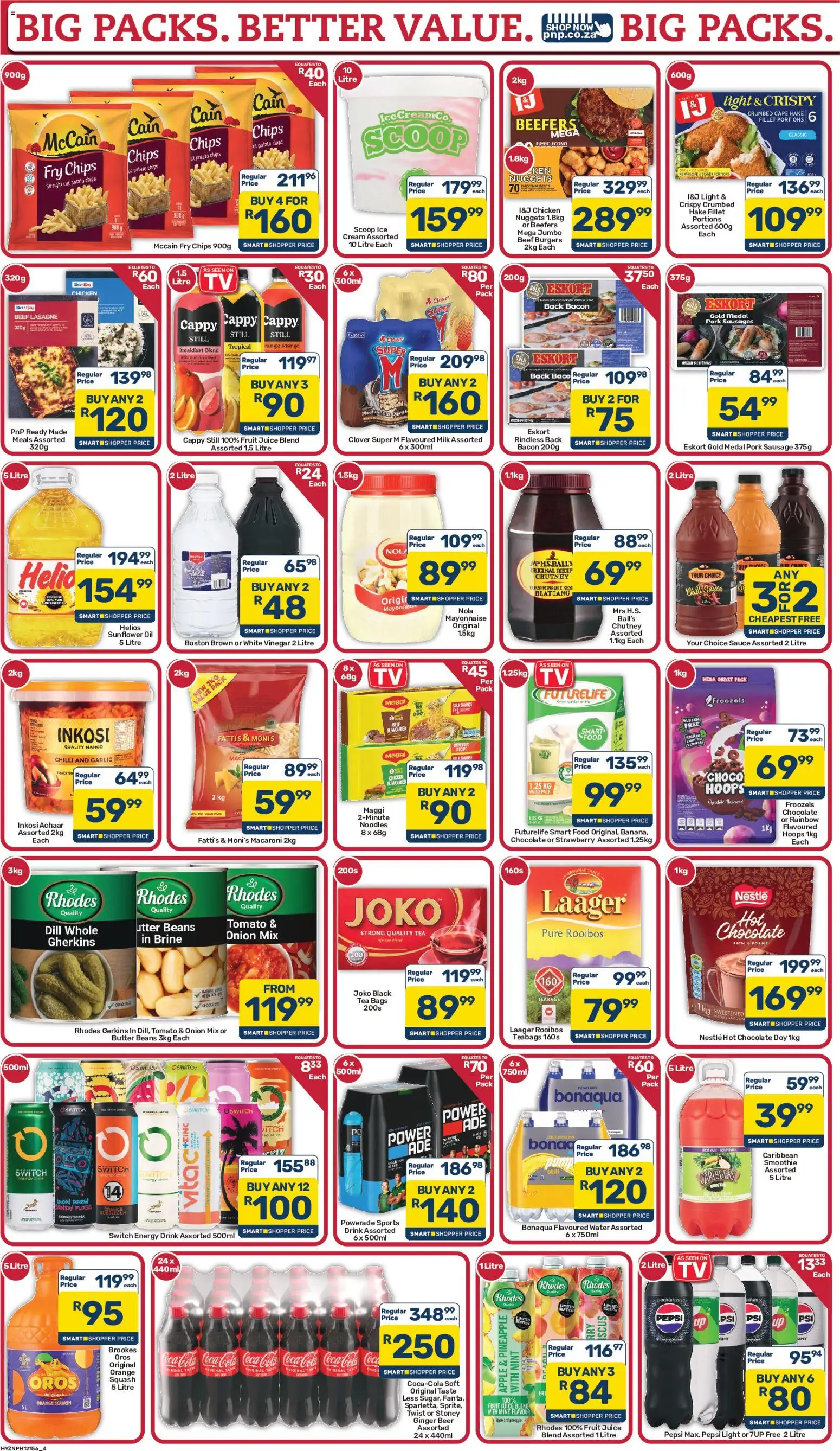 New Pick n Pay catalogue – valid from 07/09/2026 | Page: 4 | Products: Hot chocolate, Vinegar, Switch, Sausage