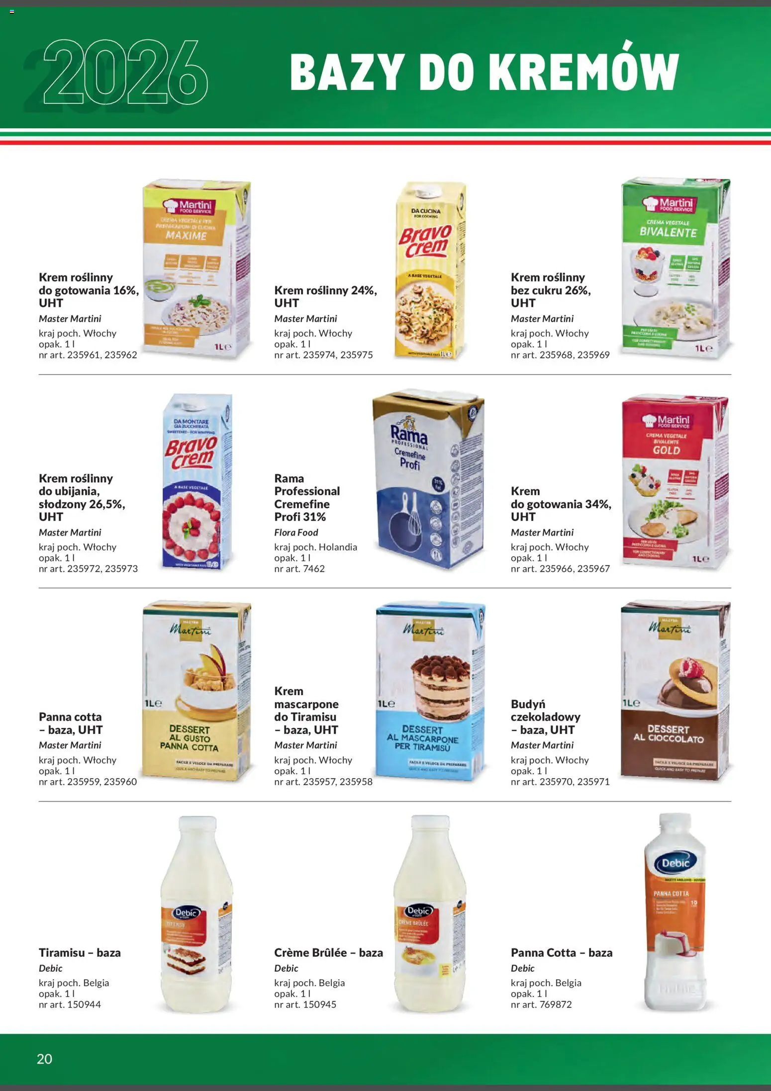 Makro Gazetka - Italia od 01.02.2026 | Strona: 20 | Produkty: Budyń, Martini, Krem roślinny, Krem